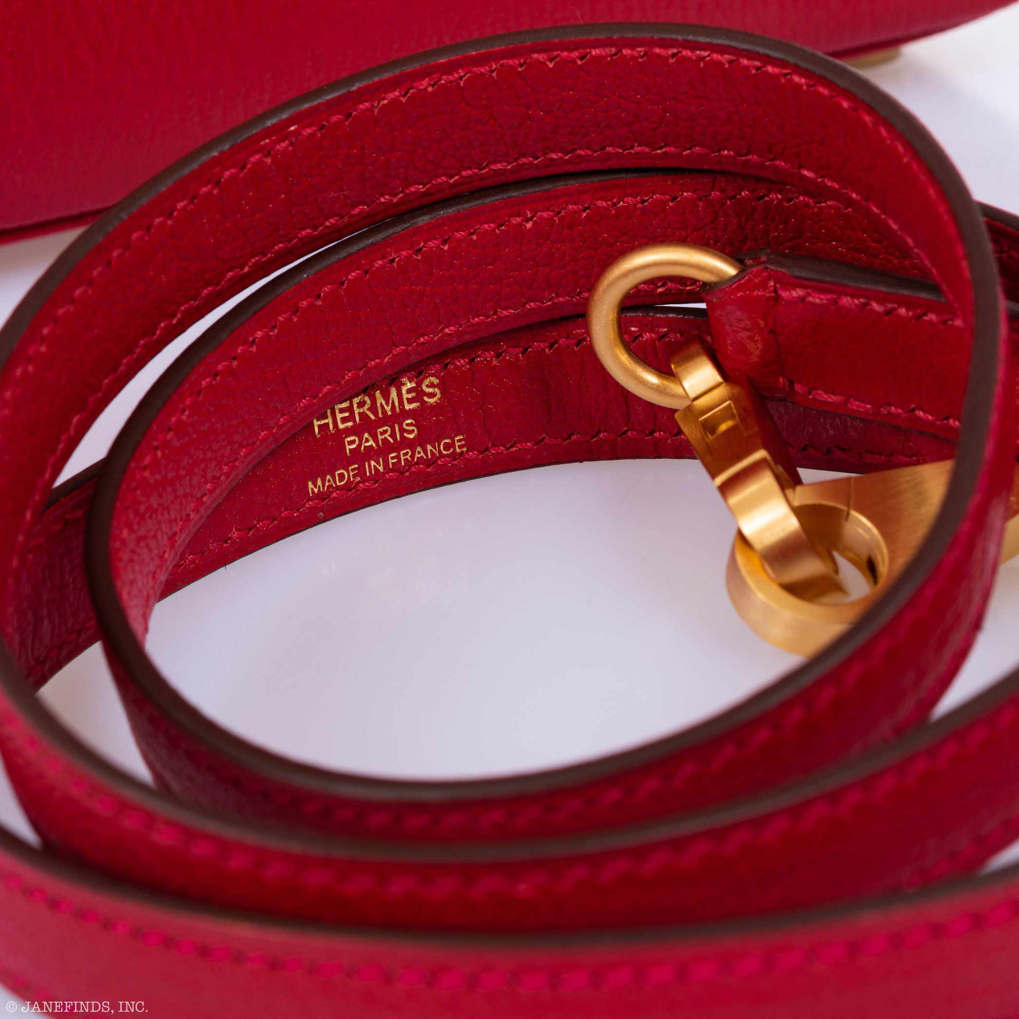 Hermès Kelly 25 HSS Sellier Rouge Casaque Chevre Goat Brushed Gold Hardware - Special Order