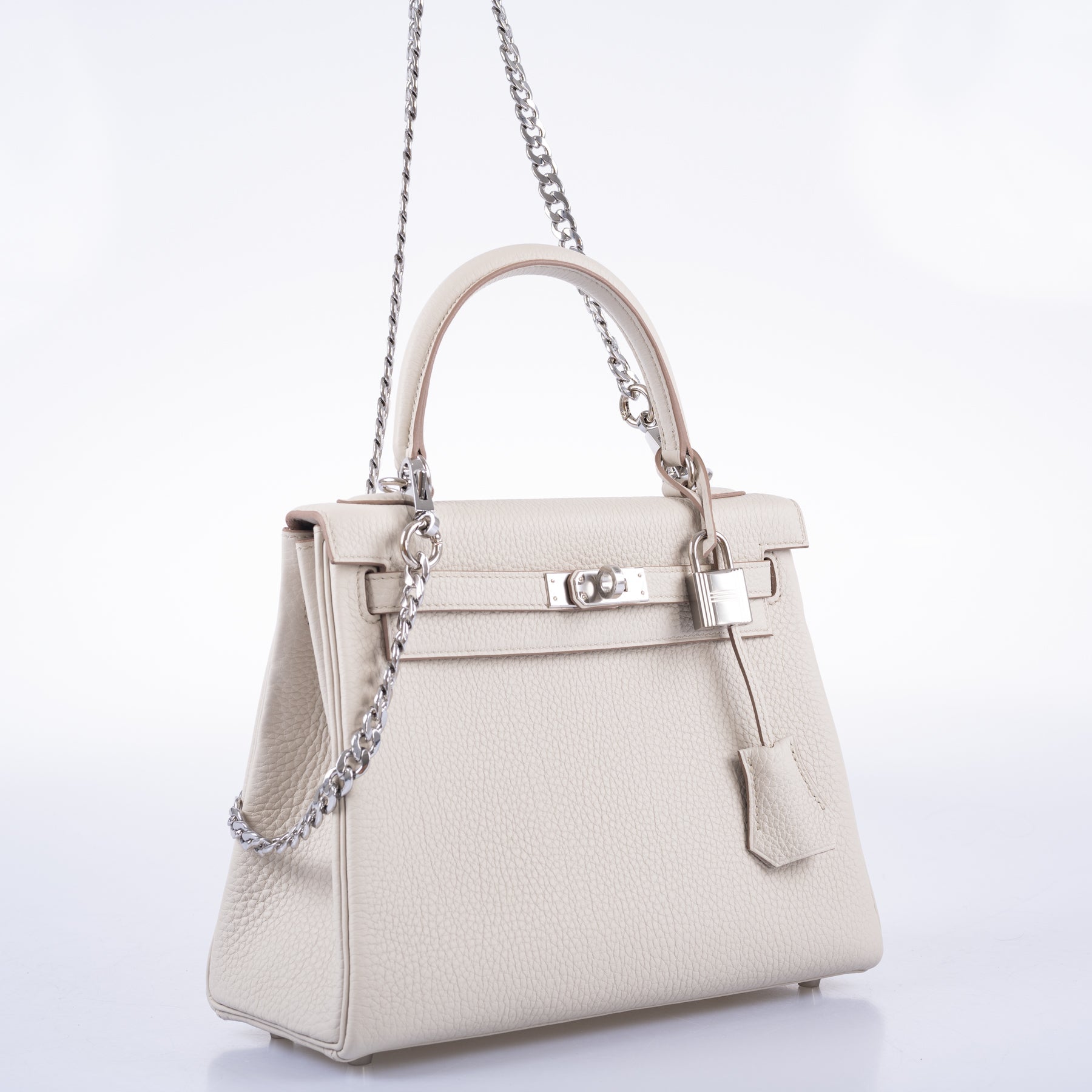 Hermès Kelly 25 Retourne Beton Togo Palladium Hardware