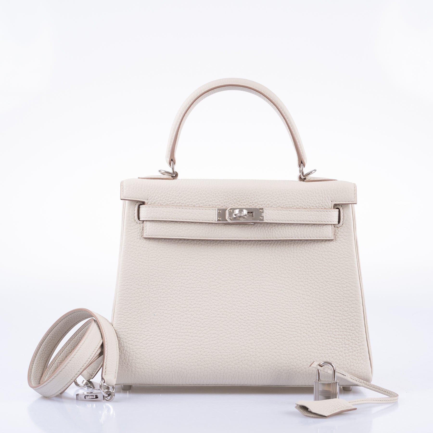 Hermès Kelly 25 Retourne Beton Togo Palladium Hardware