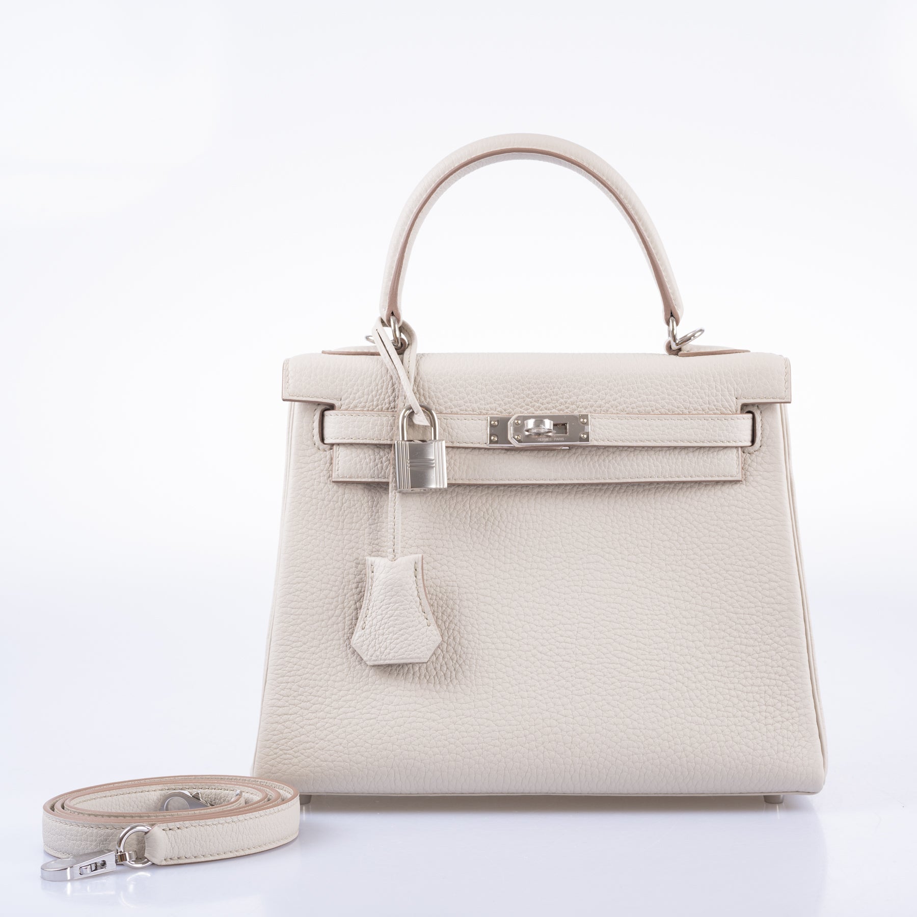Hermès Kelly 25 Retourne Beton Togo Palladium Hardware