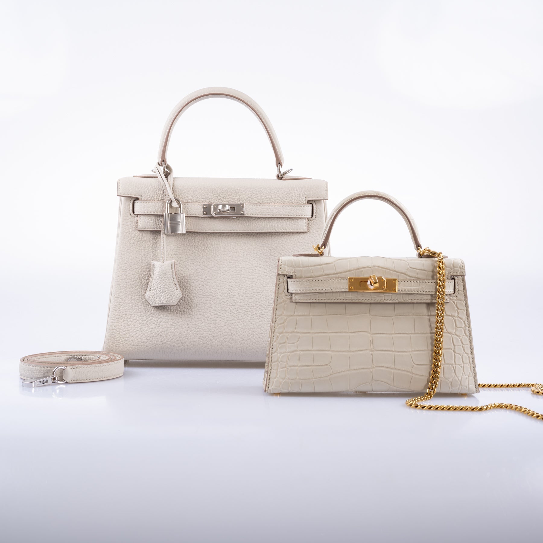 Hermès Kelly 25 Retourne Beton Togo Palladium Hardware