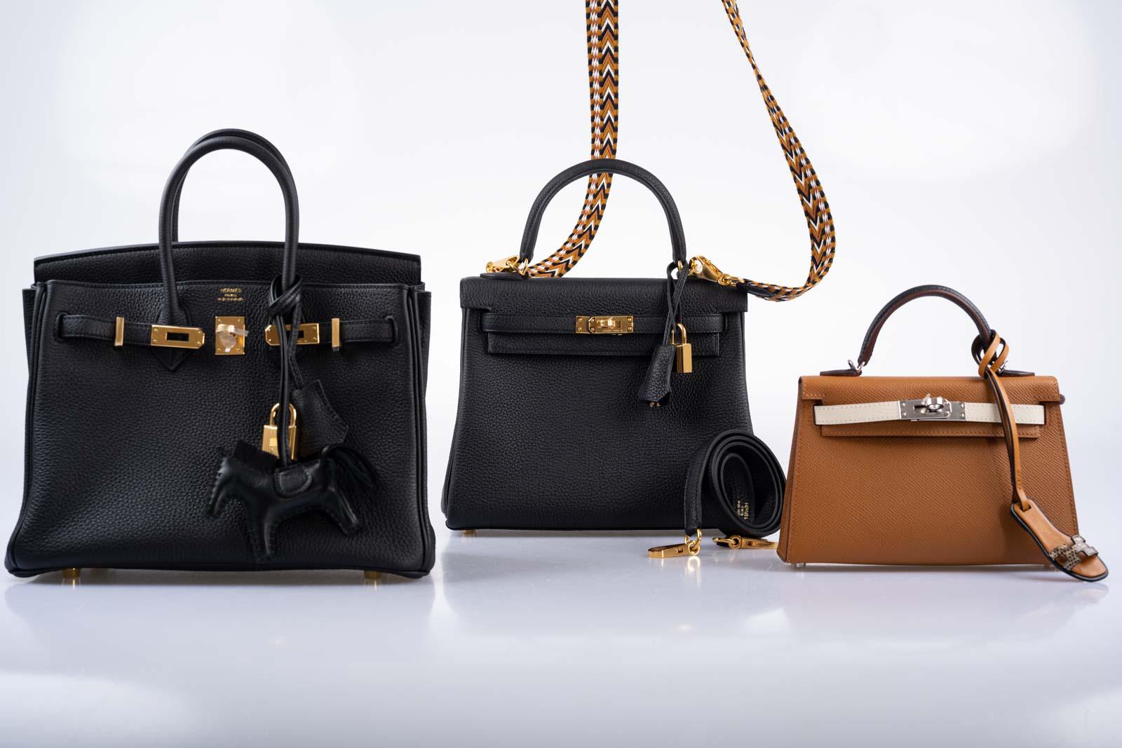 Hermès Kelly 25 Retourne Black Togo Gold Hardware