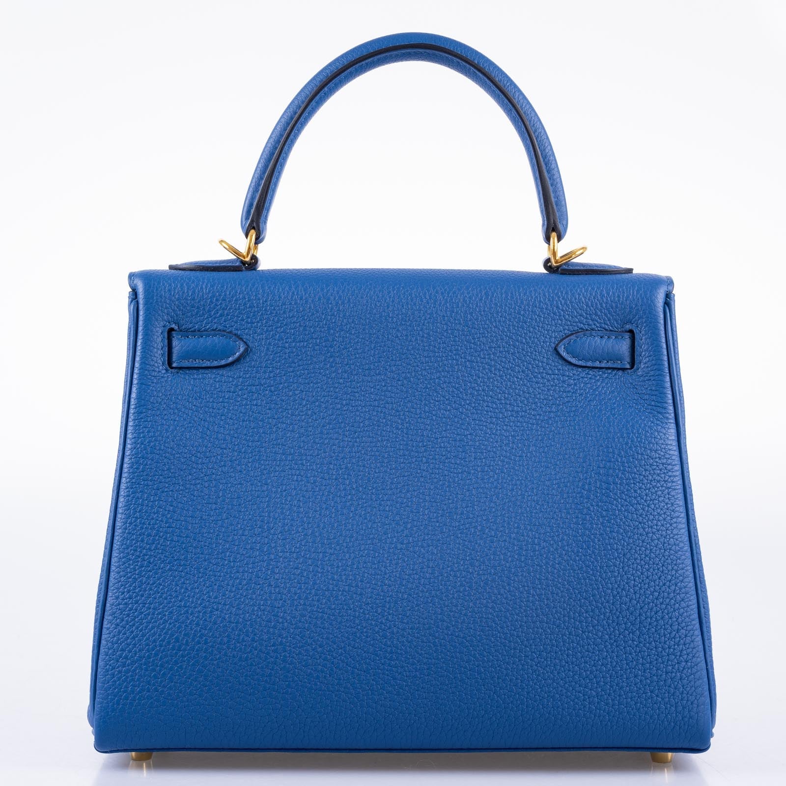 Hermès Kelly 25 Retourne Blue France Togo with Gold Hardware