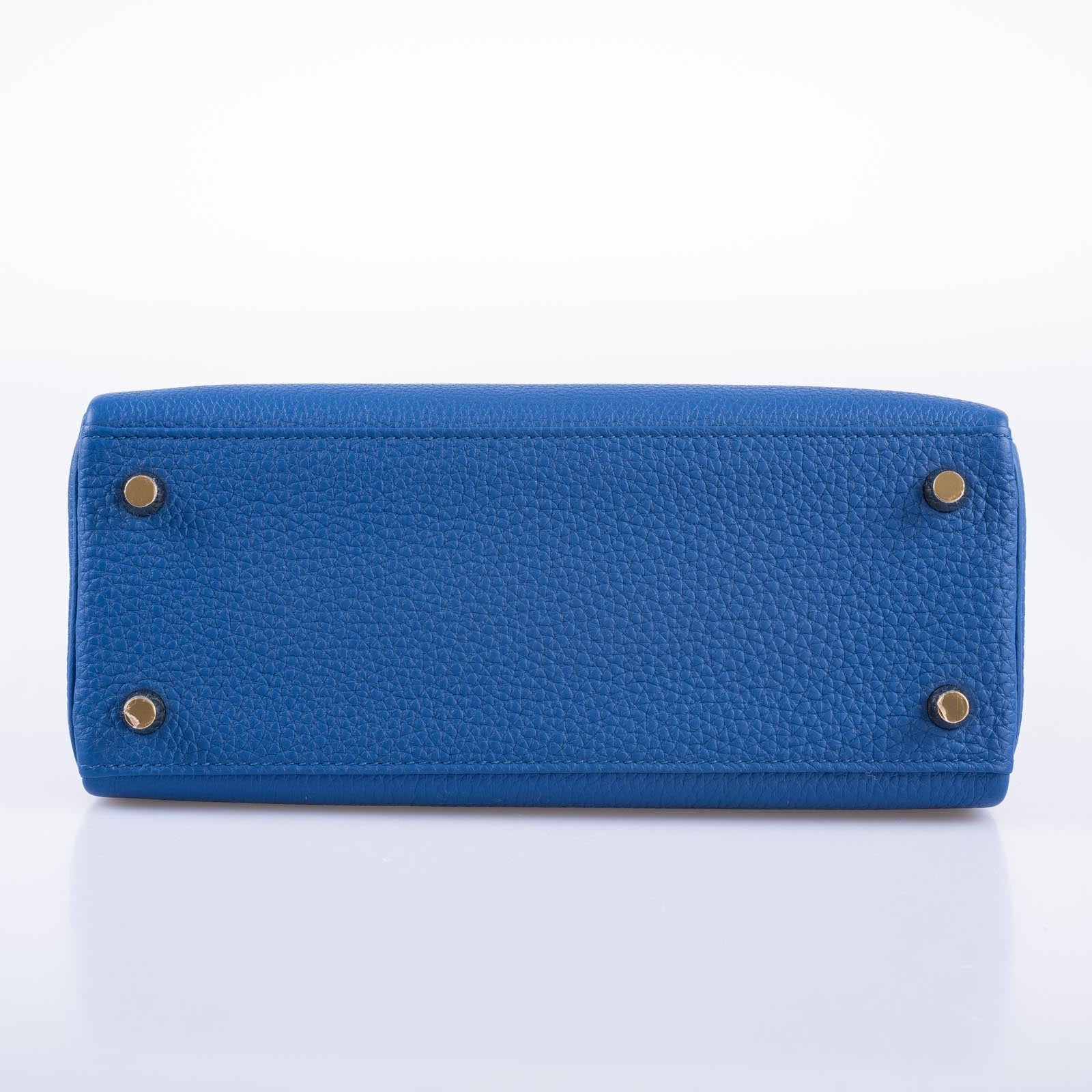 Hermès Kelly 25 Retourne Blue France Togo with Gold Hardware