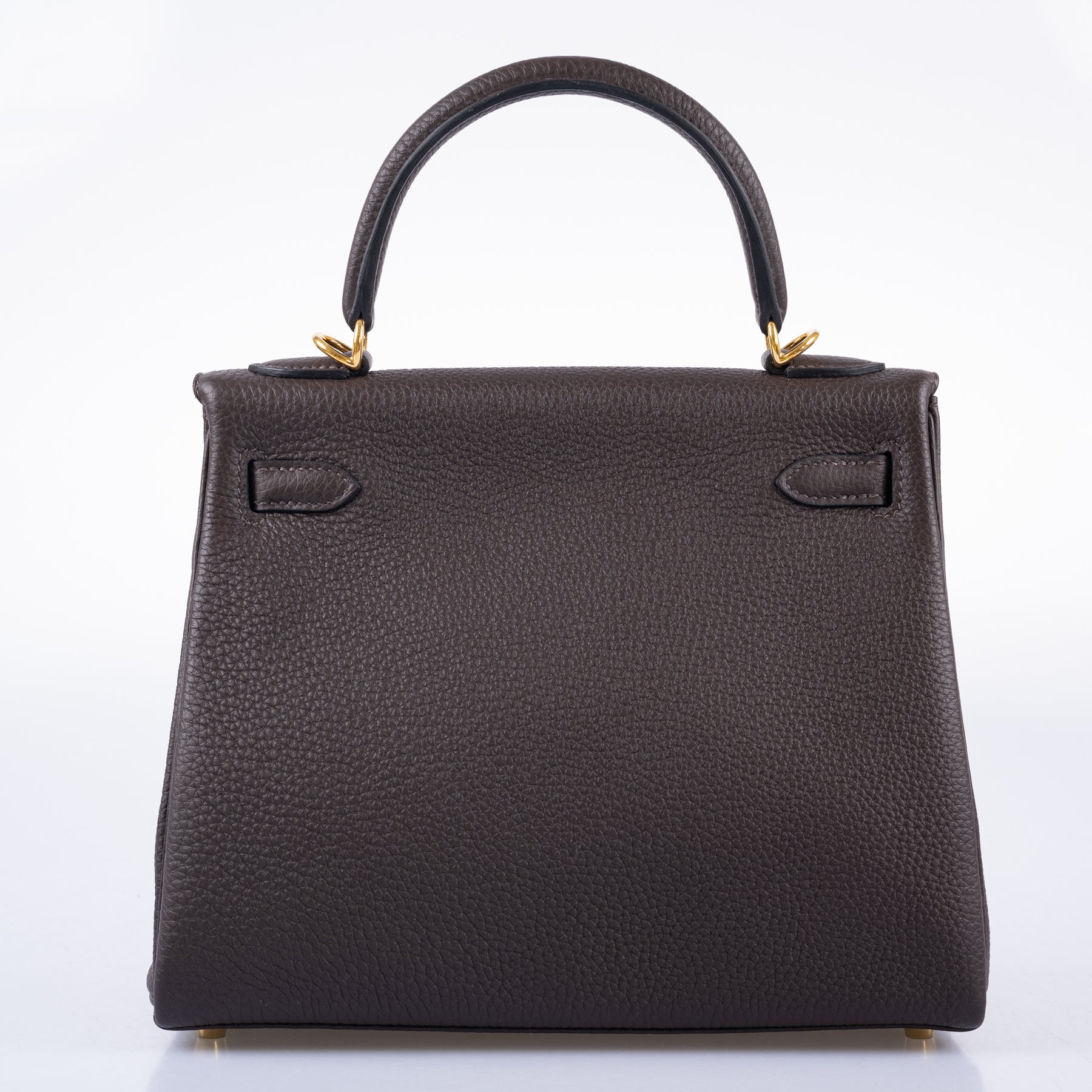 Hermès Kelly 25 Retourne Ebene Togo Gold Hardware
