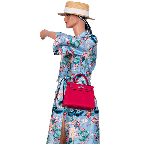 Hermès Kelly 25 Retourne Framboise Togo Palladium Hardware - 2021, Z