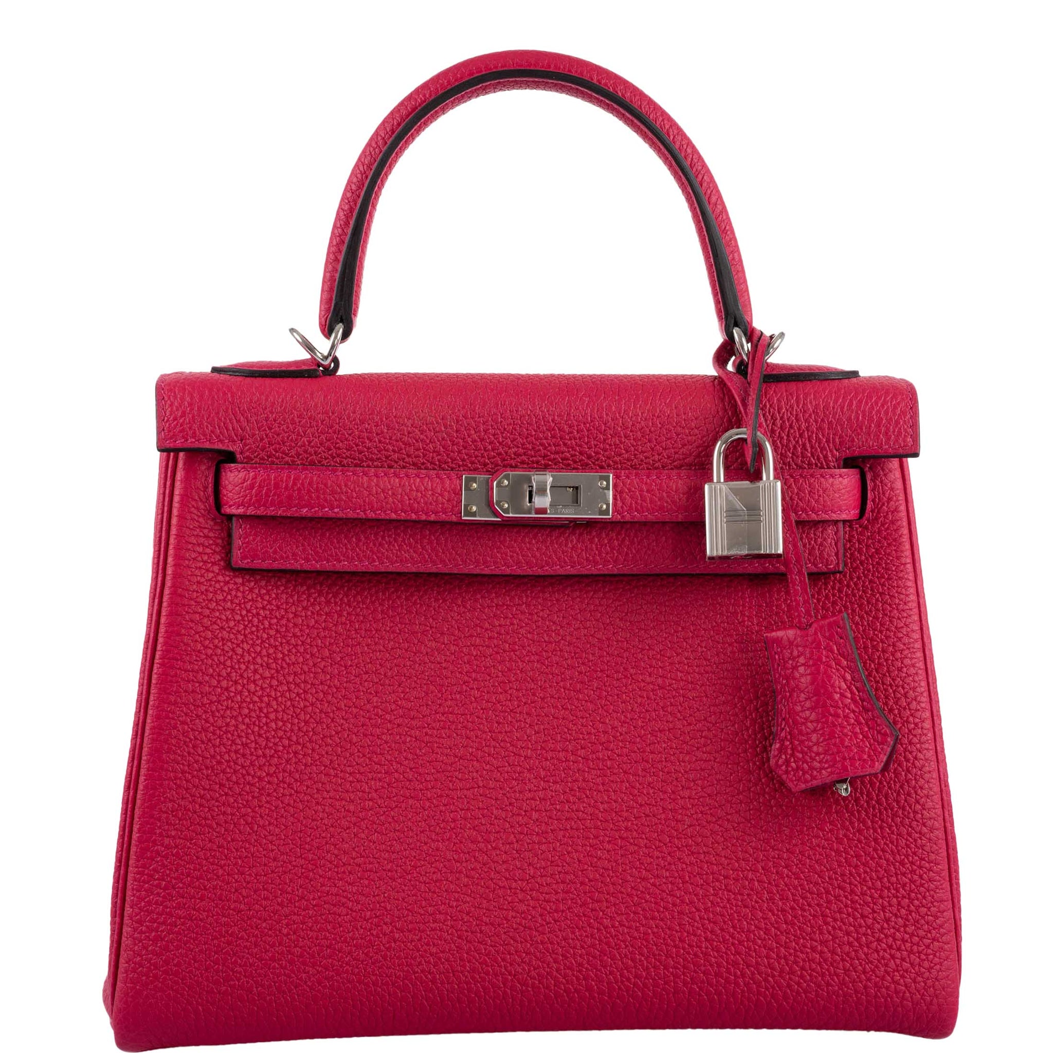 Hermes 25cm Bubblegum Pink Swift Leather Palladium Plated Kelly Retourne  Bag - Yoogi's Closet