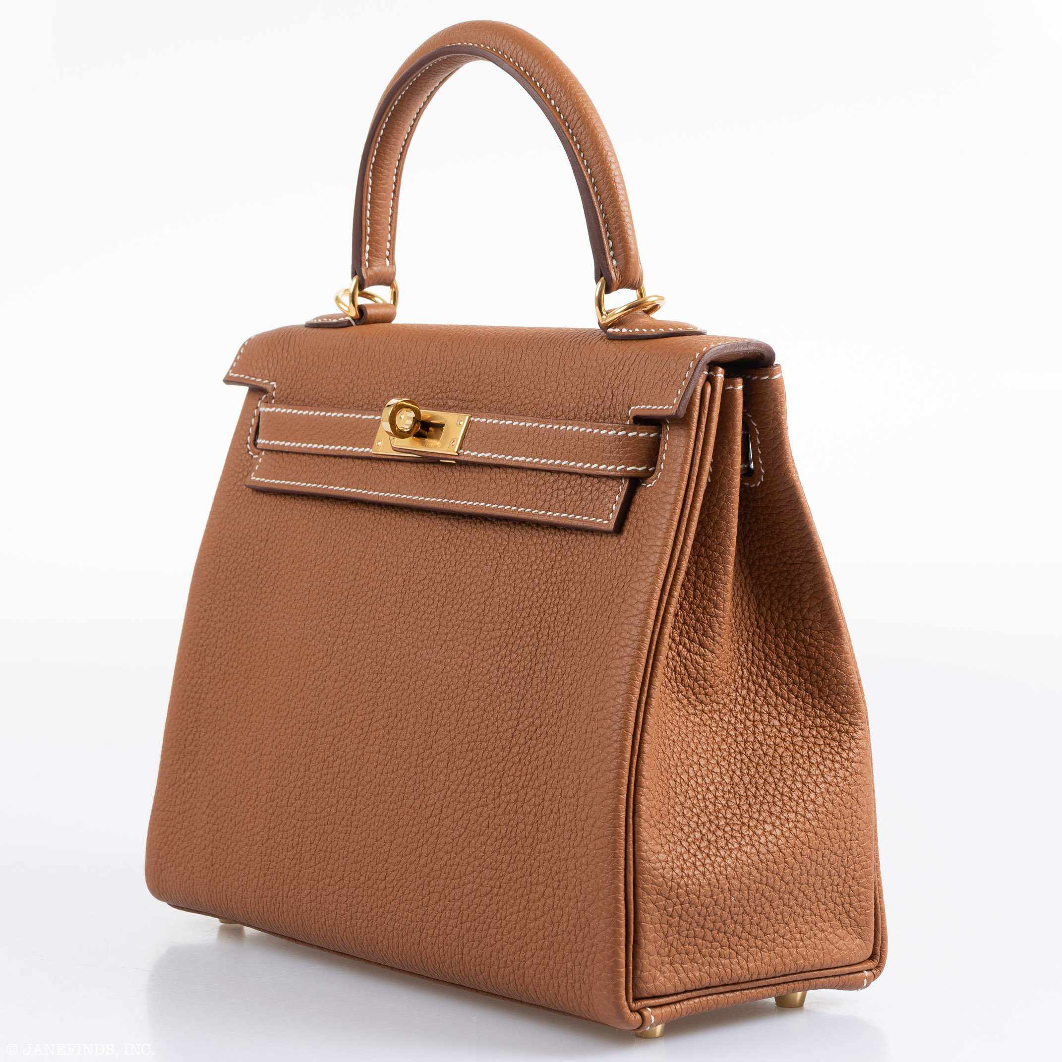 Hermès Kelly 25 Retourne Gold Togo Gold Hardware - 2019, D