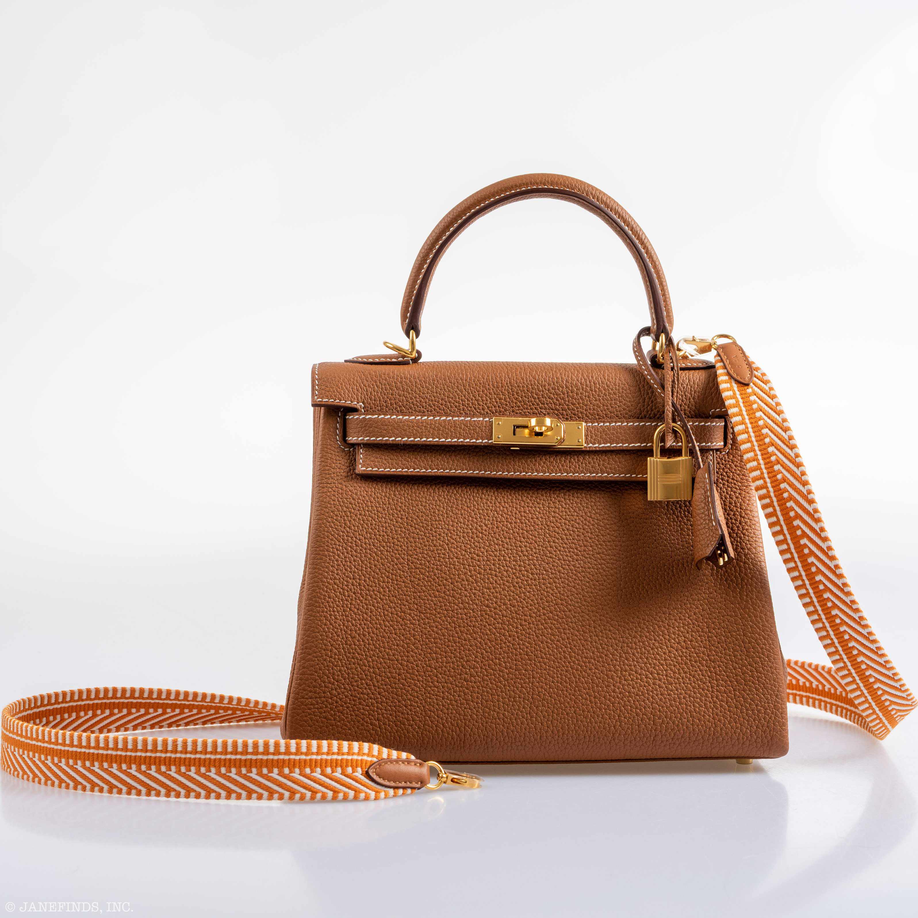 Hermès Kelly 25 Retourne Gold Togo Gold Hardware - 2019, D