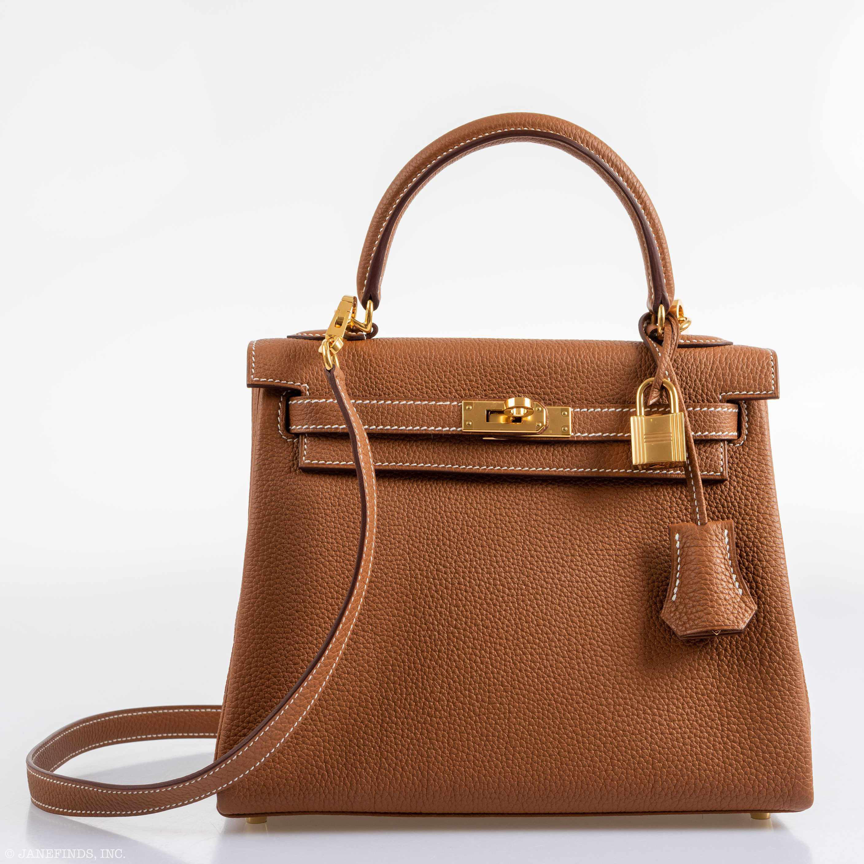 Hermès Kelly 25 Retourne Gold Togo Gold Hardware - 2019, D