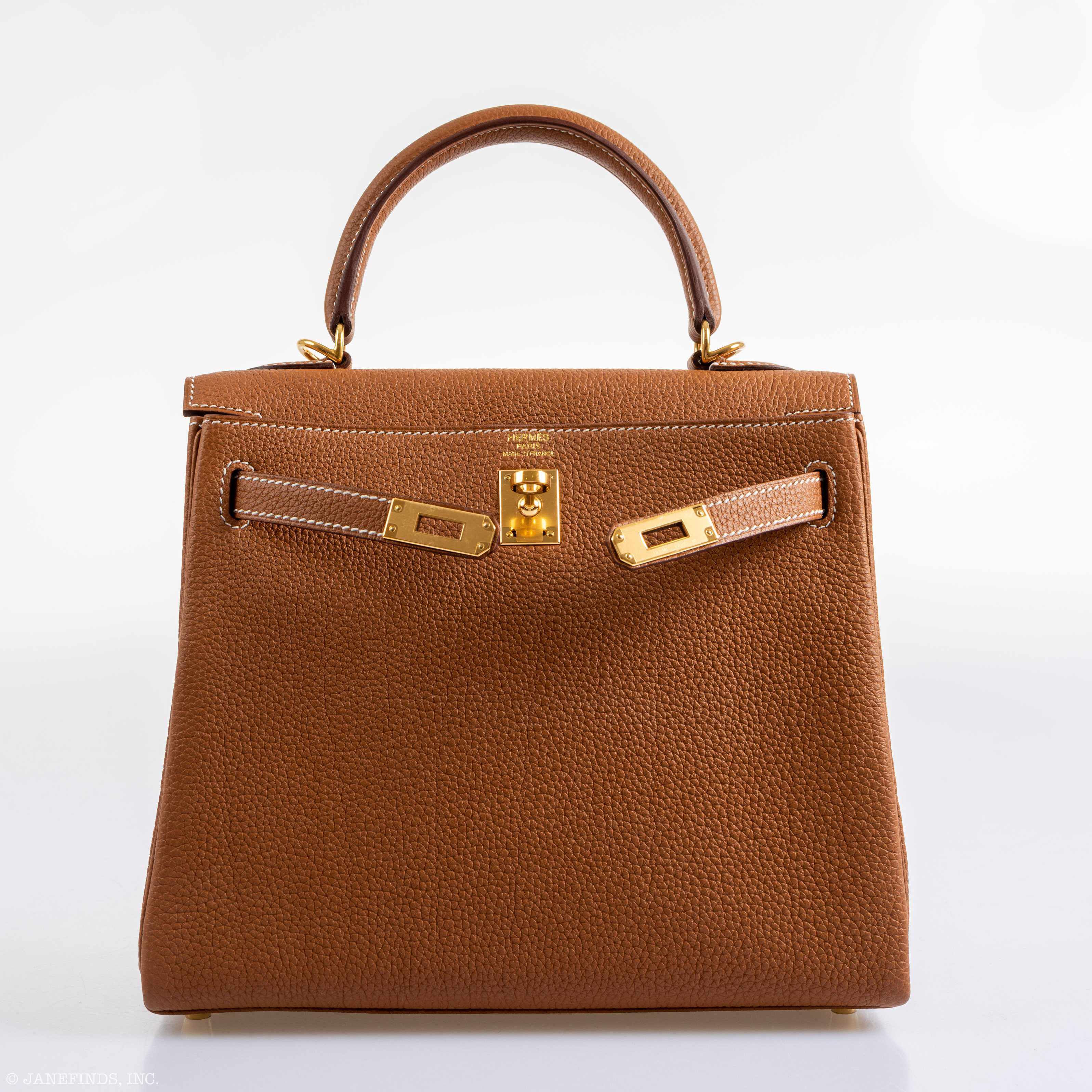 Hermès Kelly 25 Retourne Gold Togo Gold Hardware - 2019, D