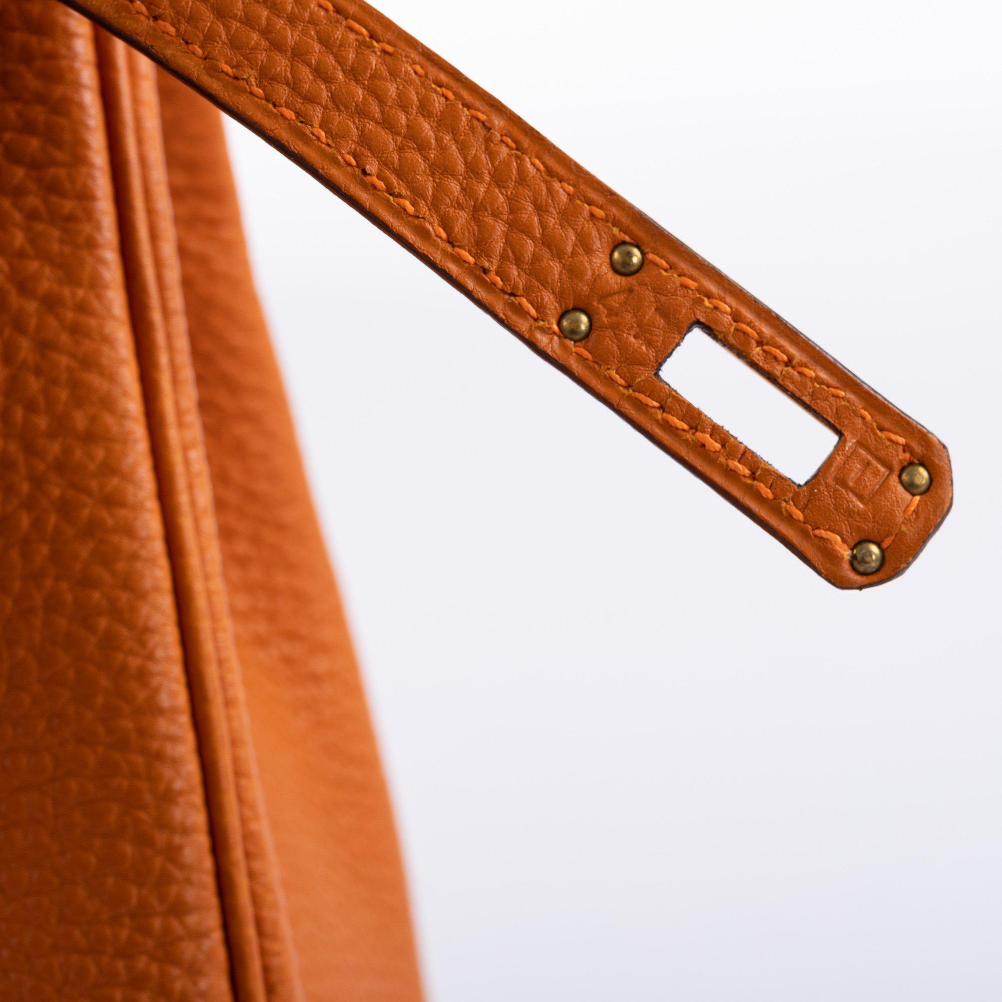 Hermès Kelly 25 Retourne Potiron Togo leather Gold Hardware