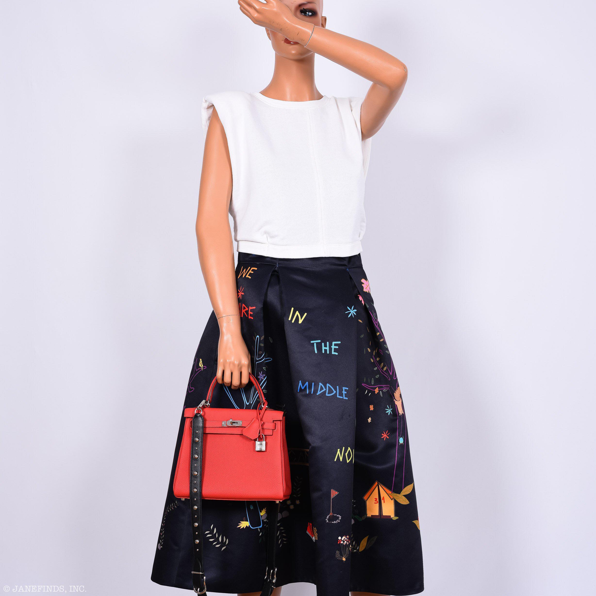 Hermès Kelly 25 Retourne Rouge Pivoine Togo Palladium Hardware - 2019, D