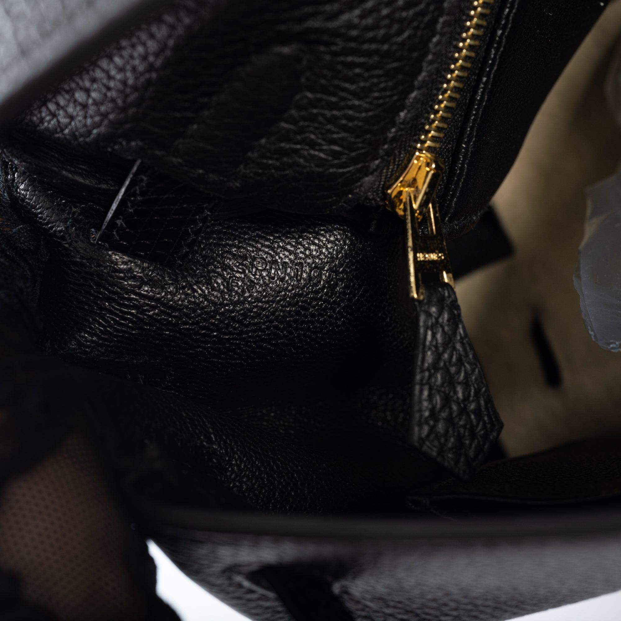 Hermès Kelly 25 Retourne Touch Black Lizard & Togo with Gold Hardware - 2021, Z