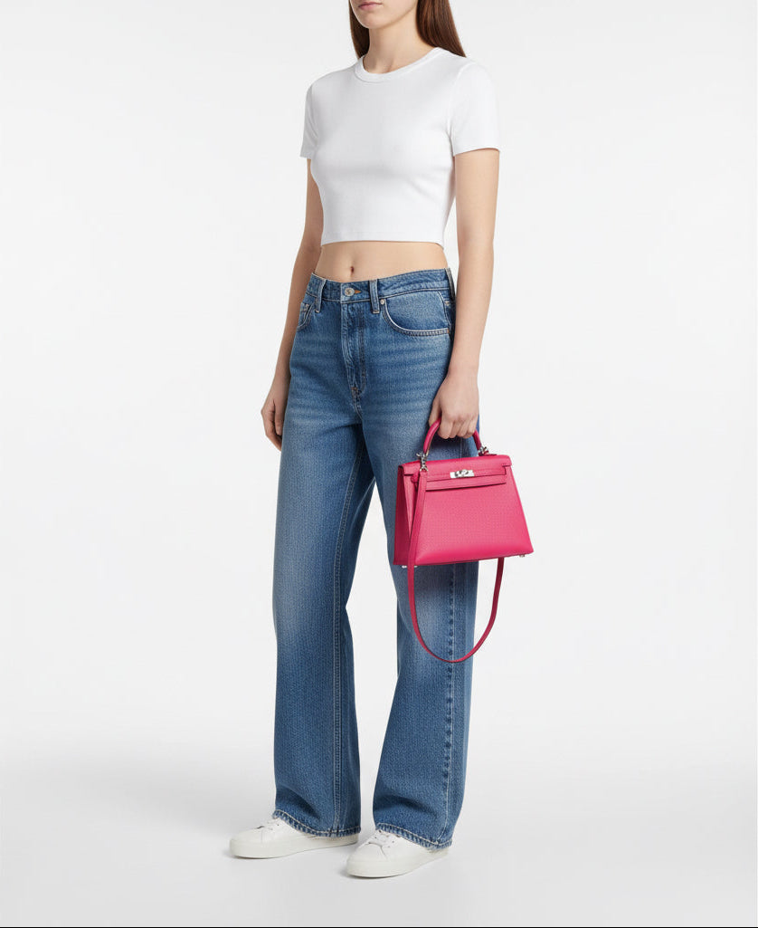 Hermès Kelly 25 Rose Shocking Pink Palladium Hardware