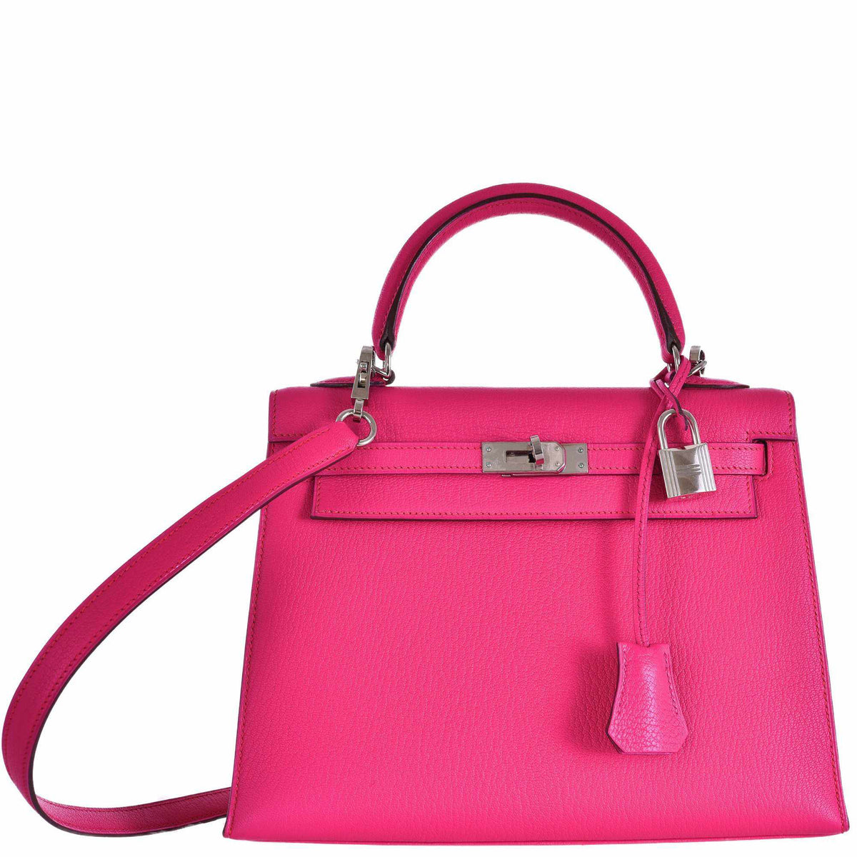 Hermès Kelly 25 Rose Shocking Pink Palladium Hardware  display picture 3