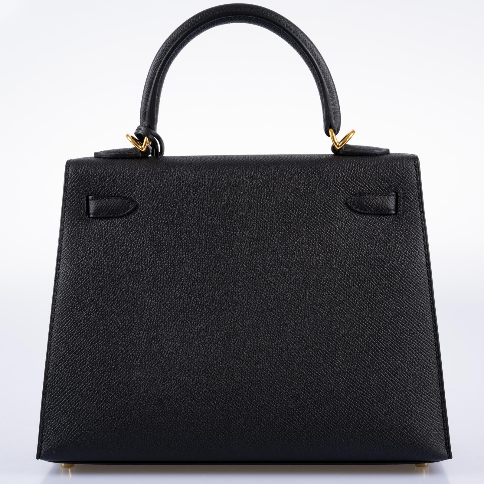 Hermès Kelly 25 Sellier Black Epsom with Gold Hardware
