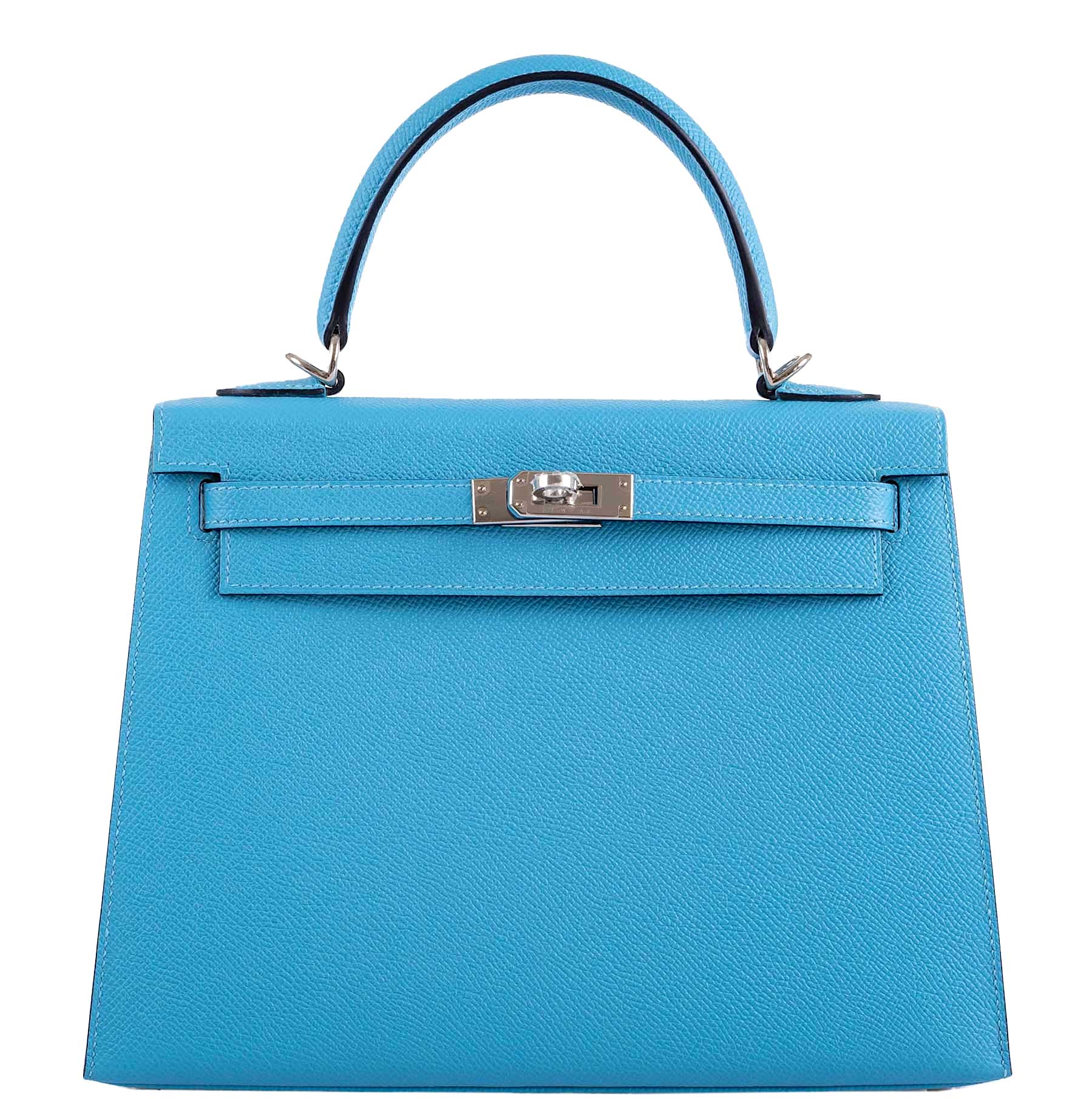 Hermes Birkin 25 Sapphire Blue Sellier Madame Leather Bag