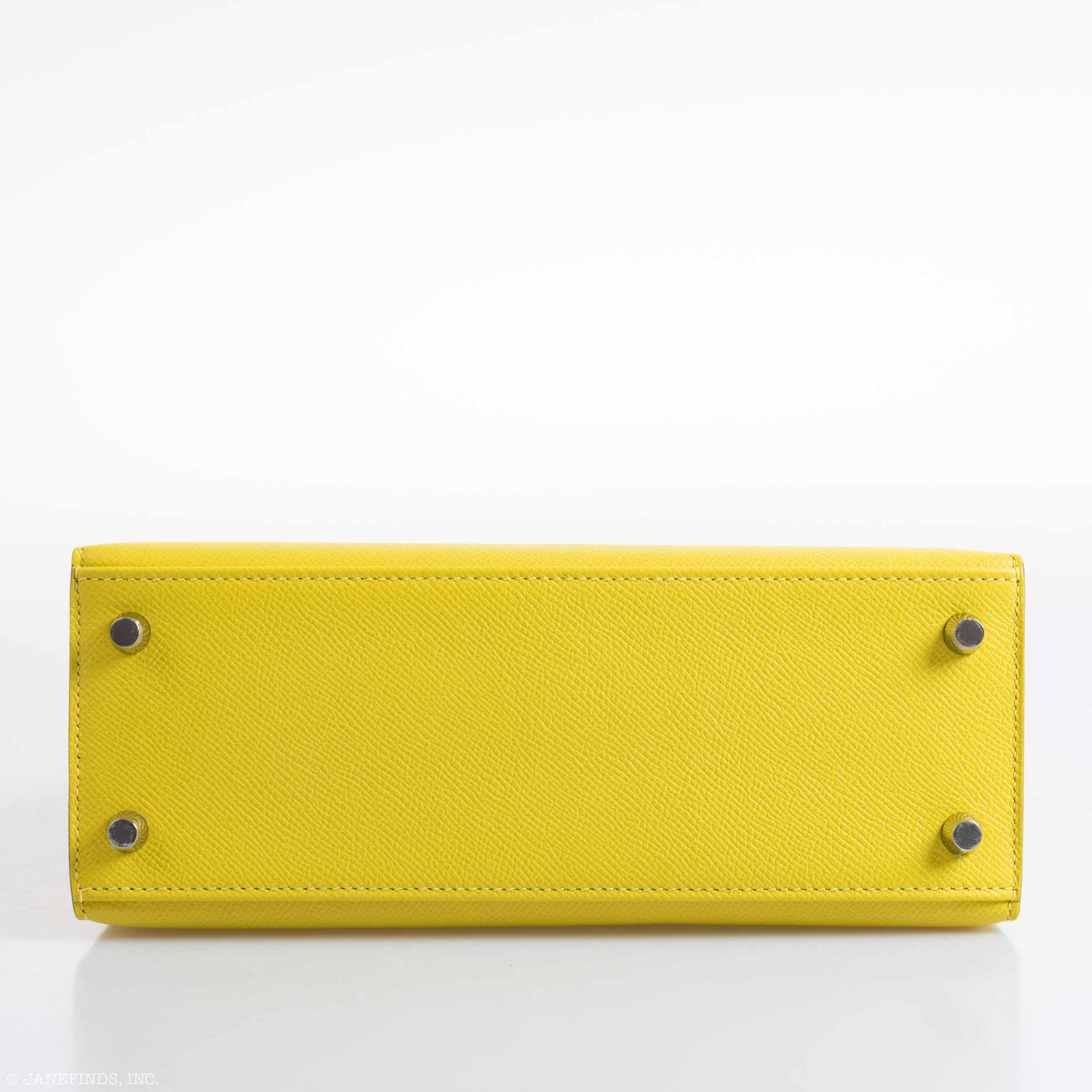 Hermès Kelly 25 Sellier Lime Epsom Palladium Hardware