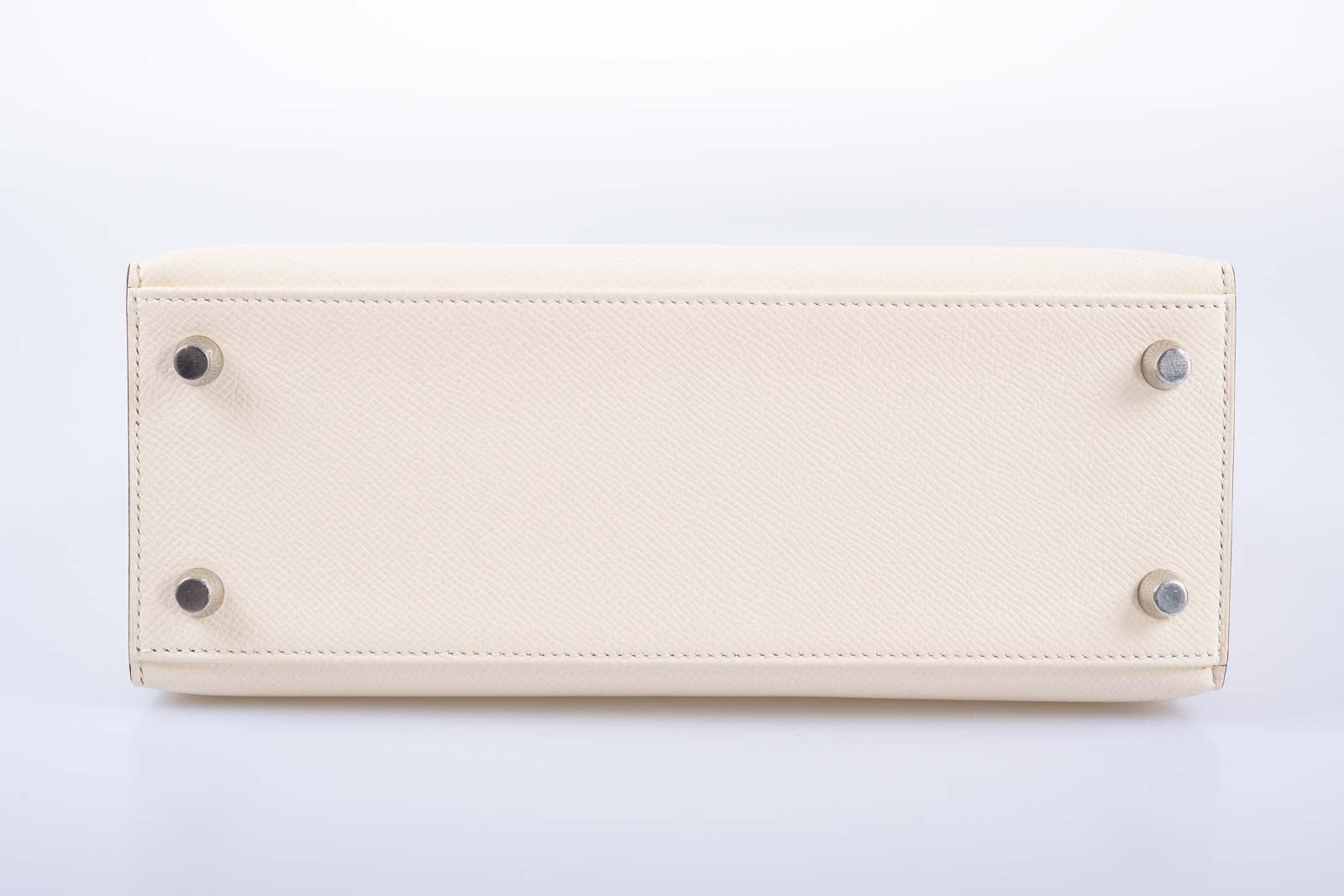 Hermès Kelly 25 Sellier Limited Edition Tri-Color Nata, Jaune Poussin and Sesame Epsom Palladium Hardware
