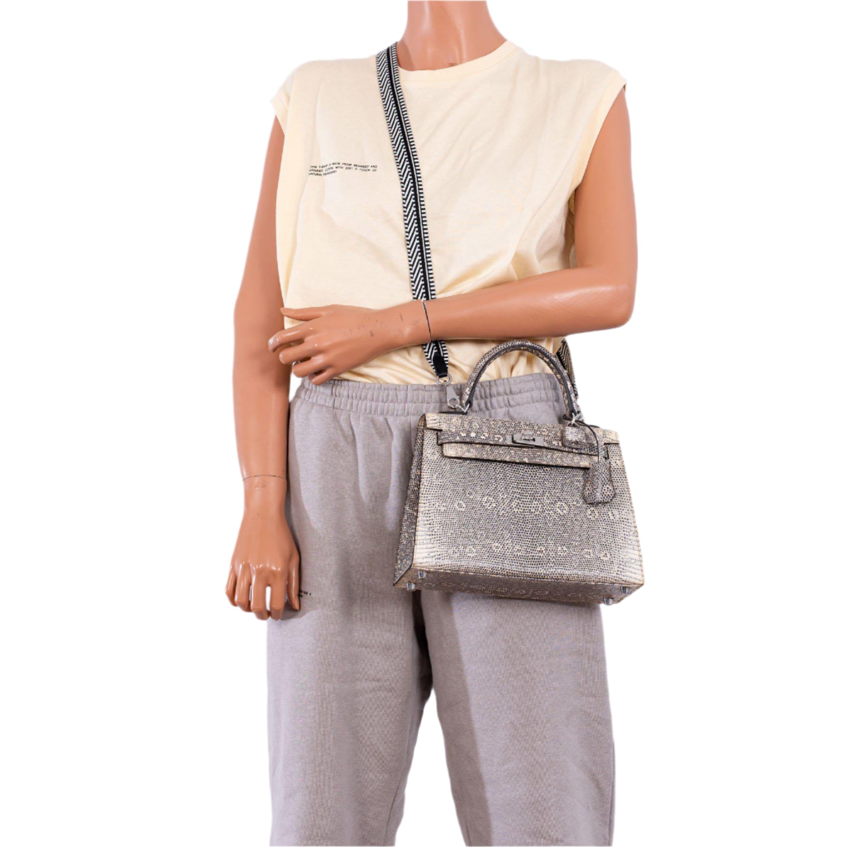Hermès Kelly 25 Sellier Ombre Lizard Palladium Hardware