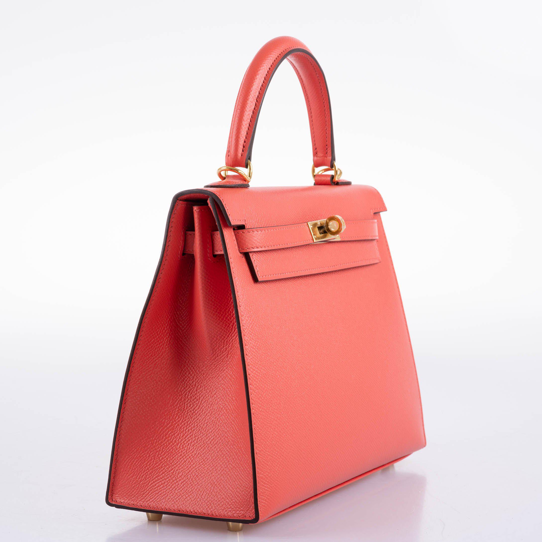 Hermès Kelly 25 Sellier Rose Jaipur Epsom Gold Hardware - 2017, A