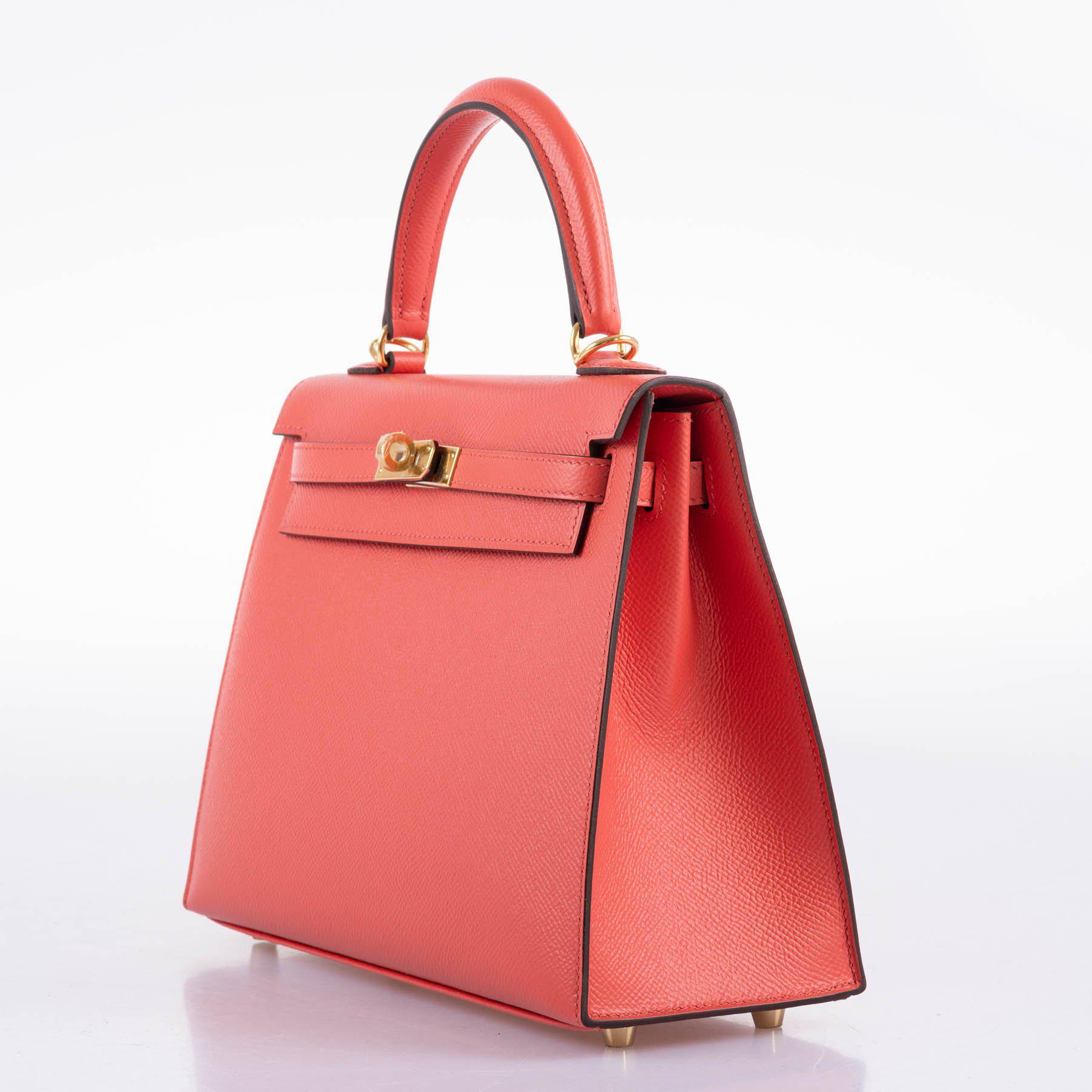 Hermès Kelly 25 Sellier Rose Jaipur Epsom Gold Hardware - 2017, A