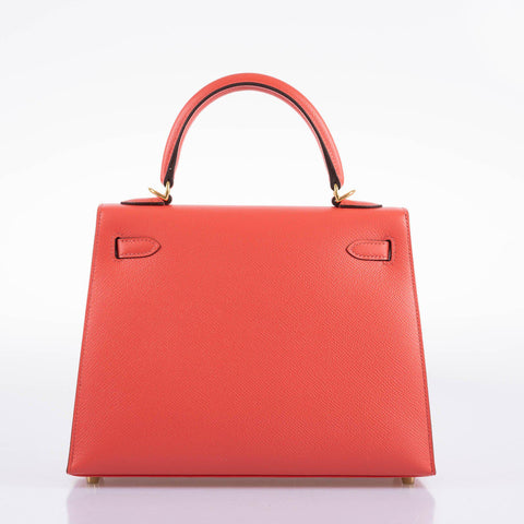 Hermès Kelly 25 Sellier Rose Jaipur Epsom Gold Hardware - 2017, A