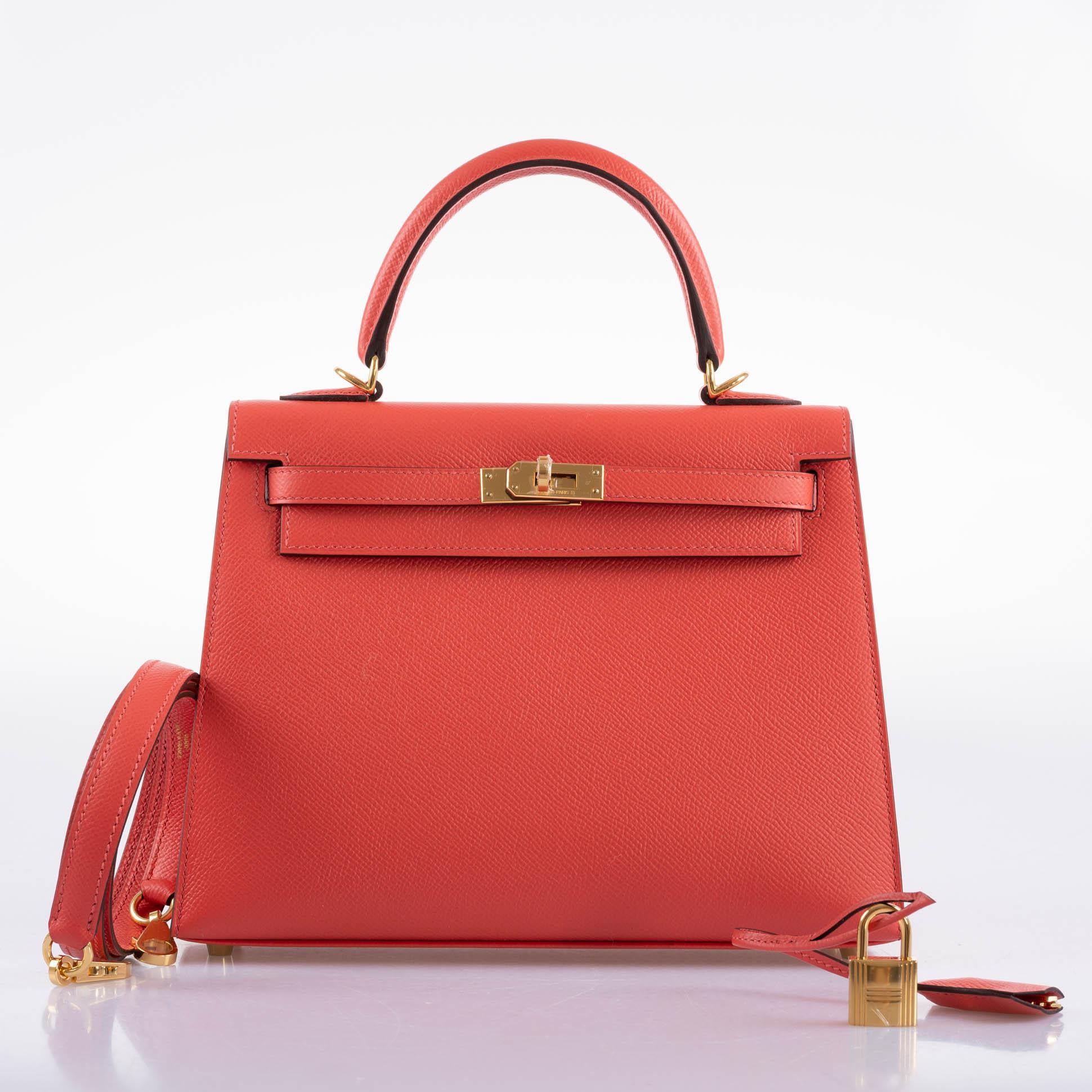 Hermès Kelly 25 Sellier Rose Jaipur Epsom Gold Hardware - 2017, A