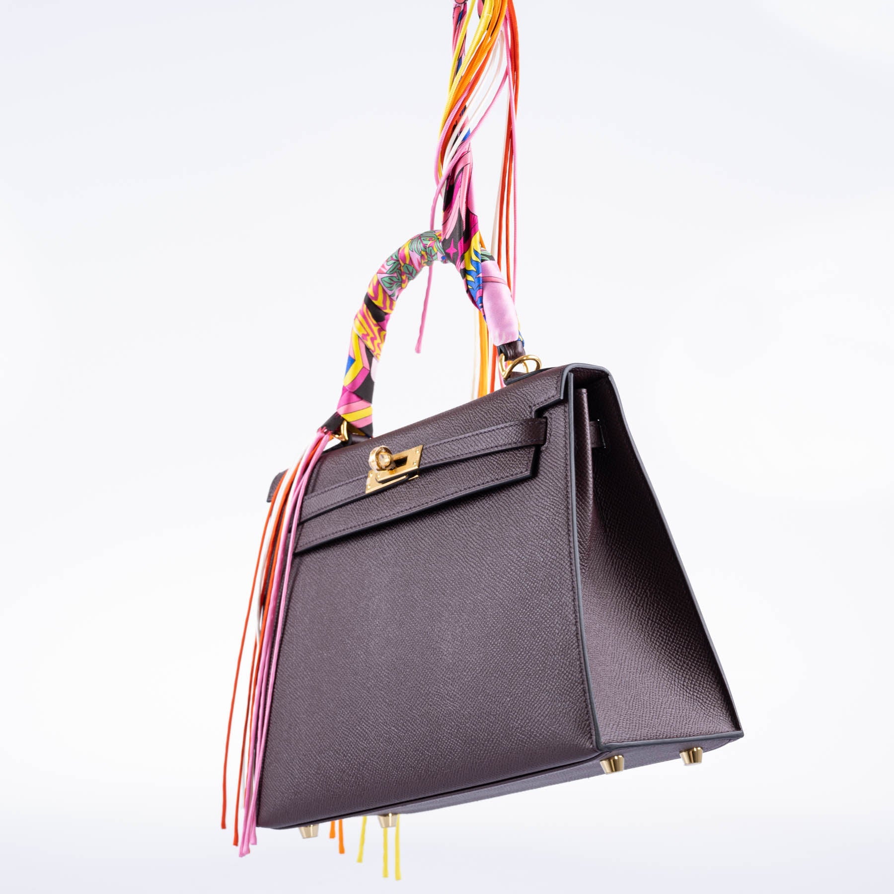 Hermès Kelly 25 Sellier Rouge Epsom with Gold Hardware