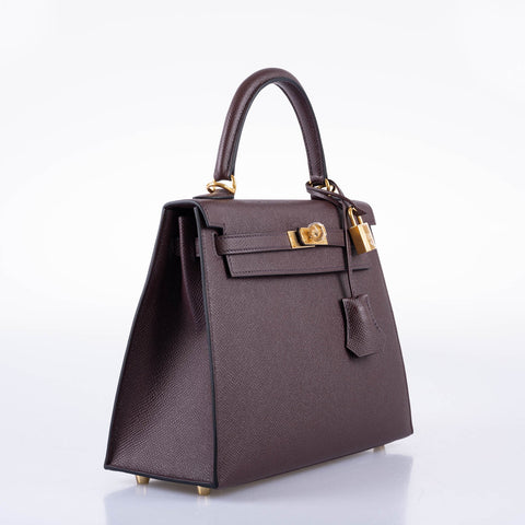 Hermès Kelly 25 Sellier Rouge Epsom with Gold Hardware