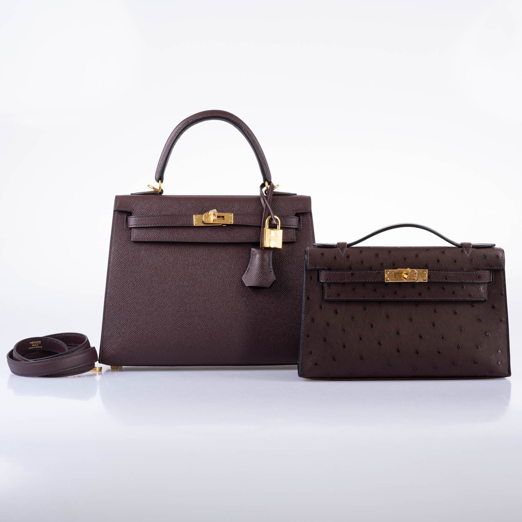 Hermès Kelly 25 Sellier Rouge Epsom with Gold Hardware