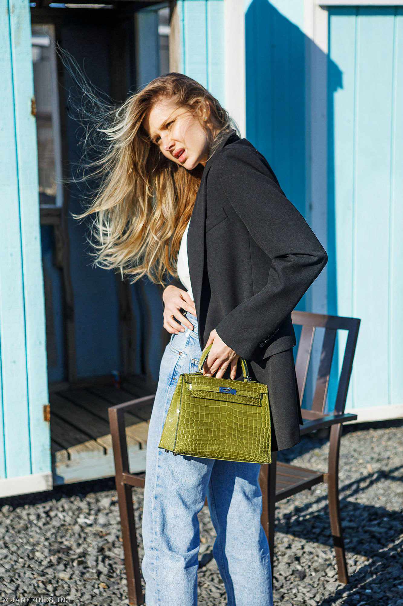 Hermès Kelly 25 Sellier Vert Anis Shiny Niloticus Crocodile Palladium Hardware - J