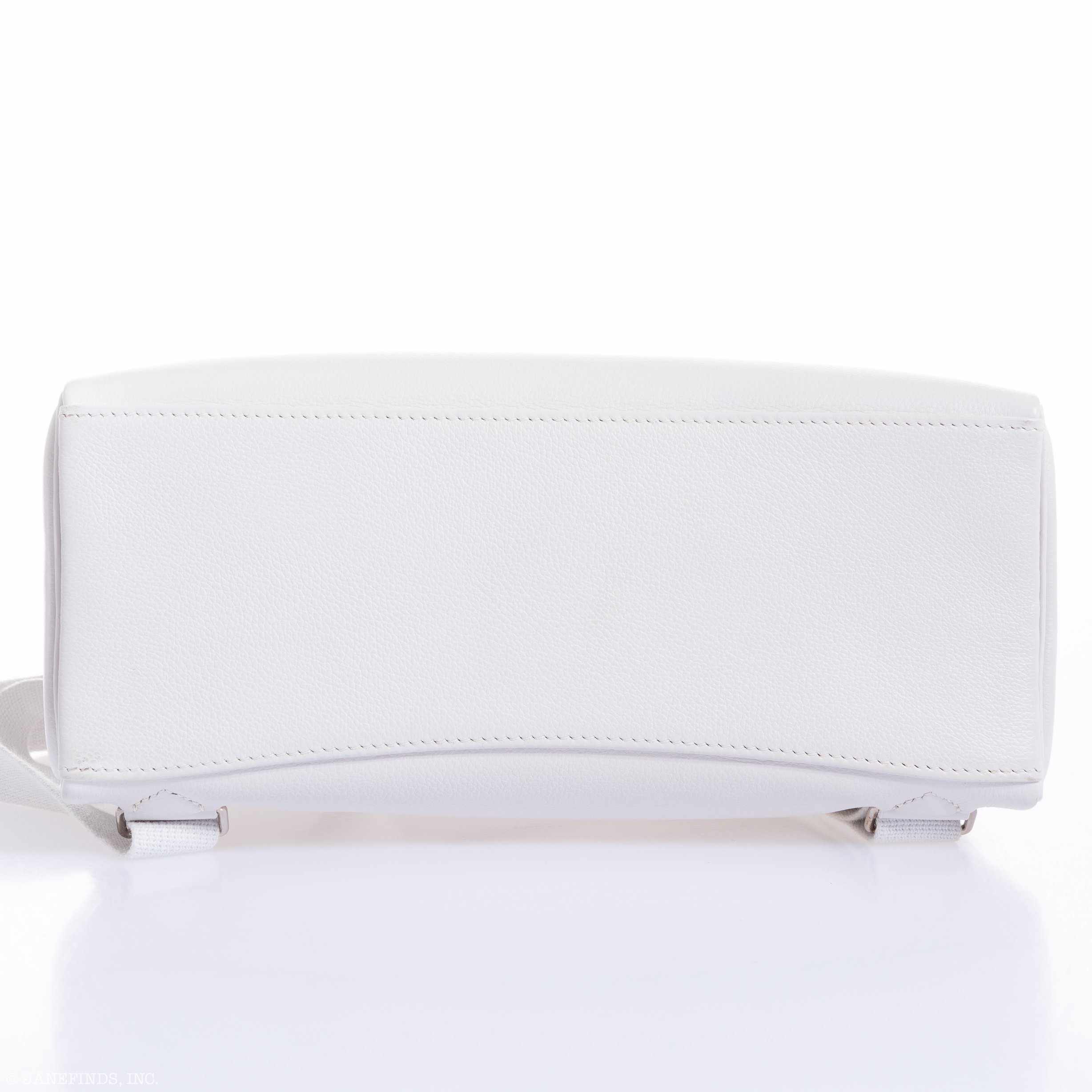 Hermès Kelly 27 Ado Backpack White Graine Palladium Hardware