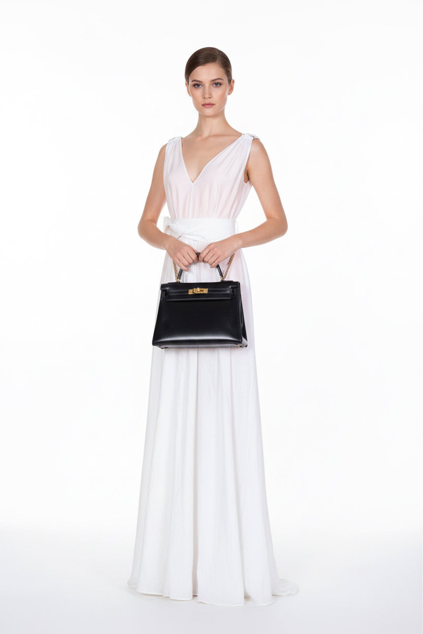 Hermès Kelly 28 Black Box Gold Hardware