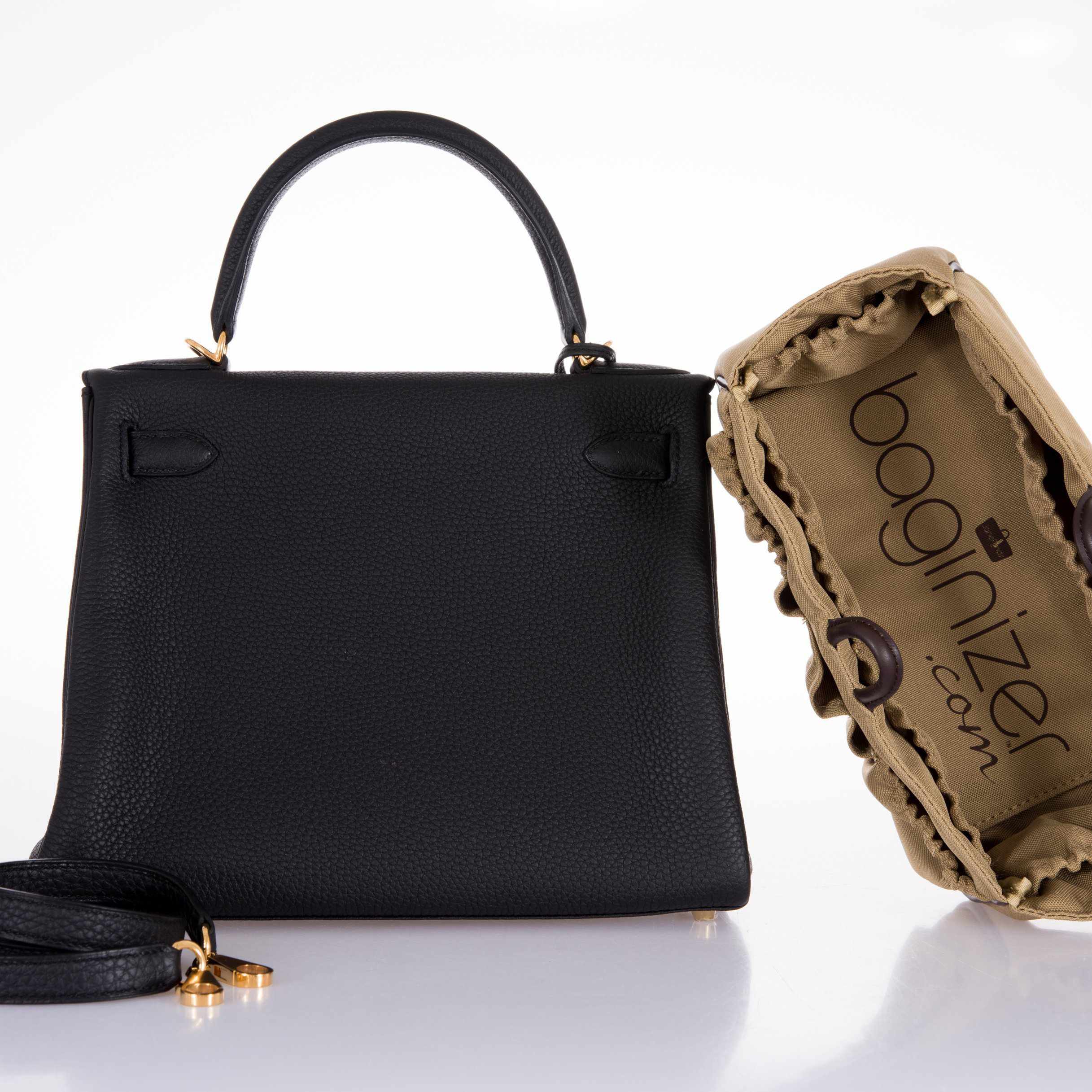 Hermès Kelly 28 Black Togo Gold Hardware