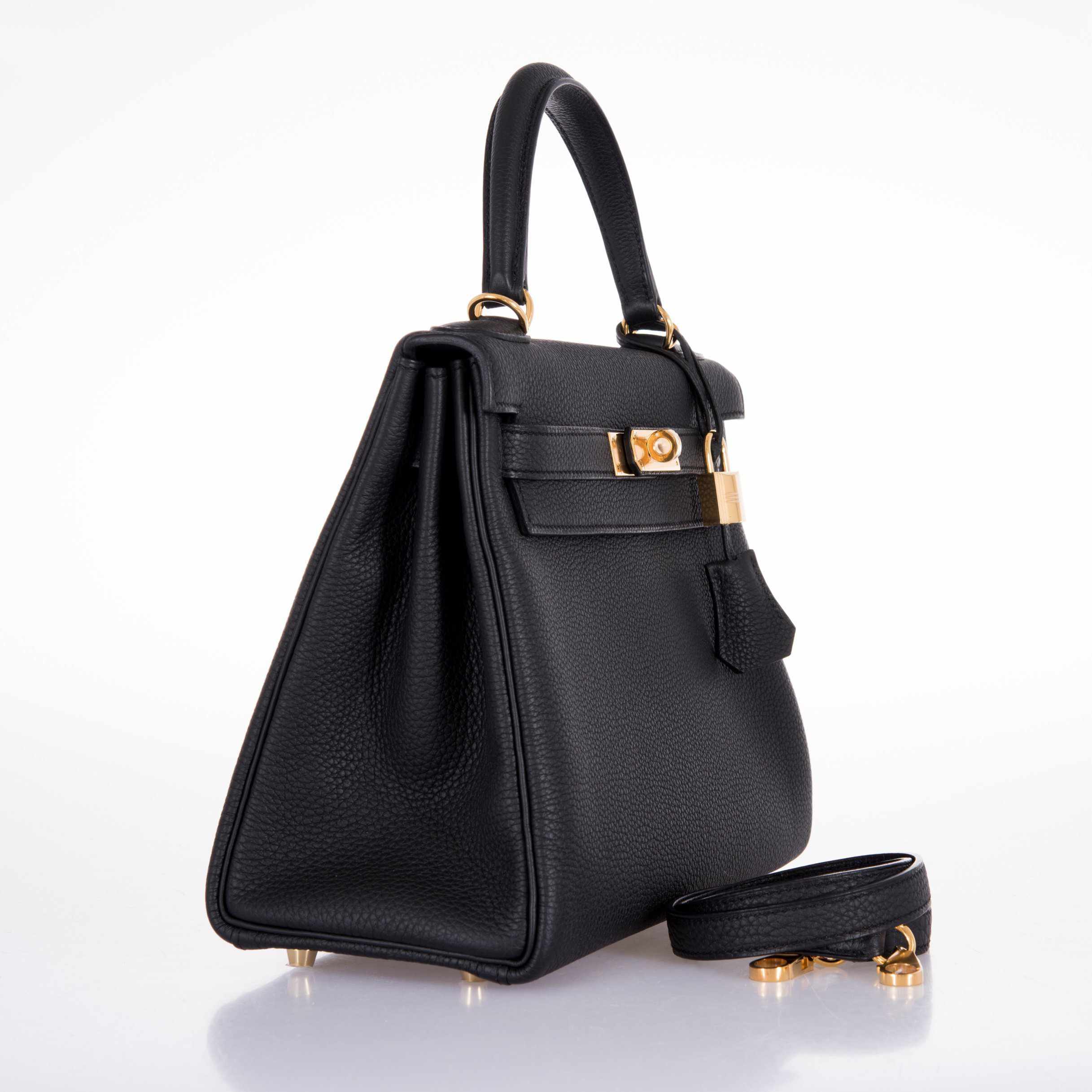 Hermès Kelly 28 Black Togo Gold Hardware