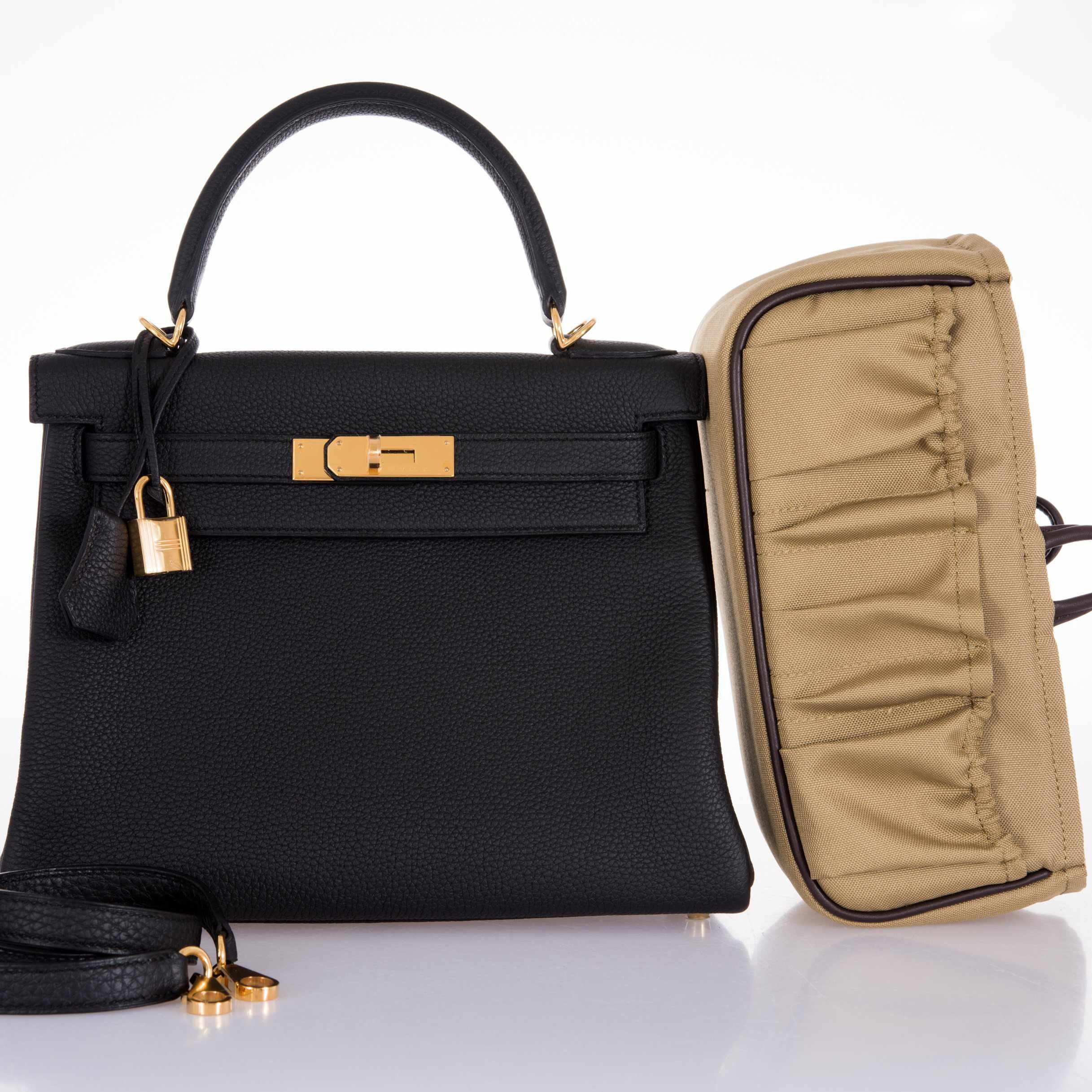 Hermès Kelly 28 Black Togo Gold Hardware