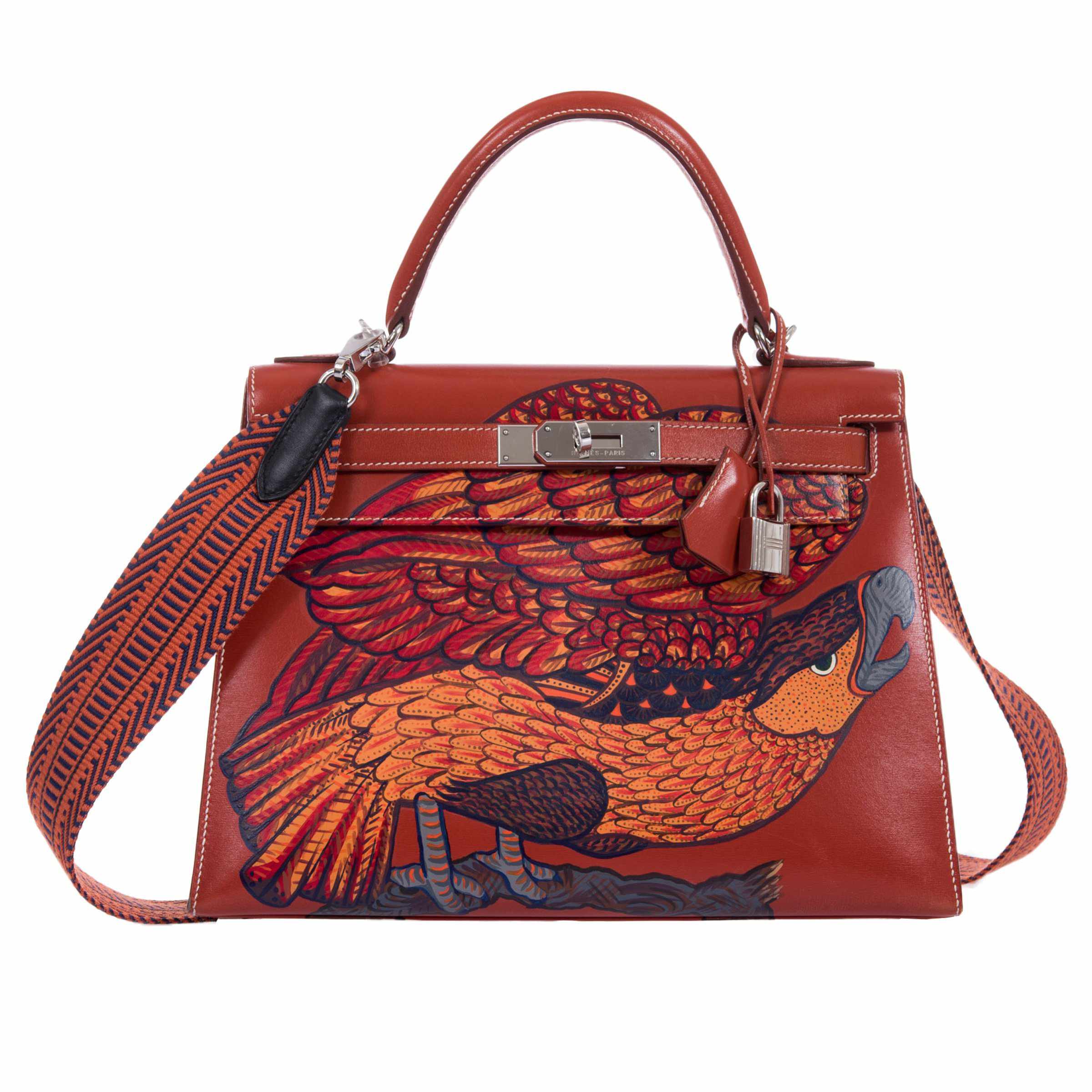Hermès Kelly 28 Brick Box "The Falcon" Palladium Hardware * JaneFinds Custom Shop