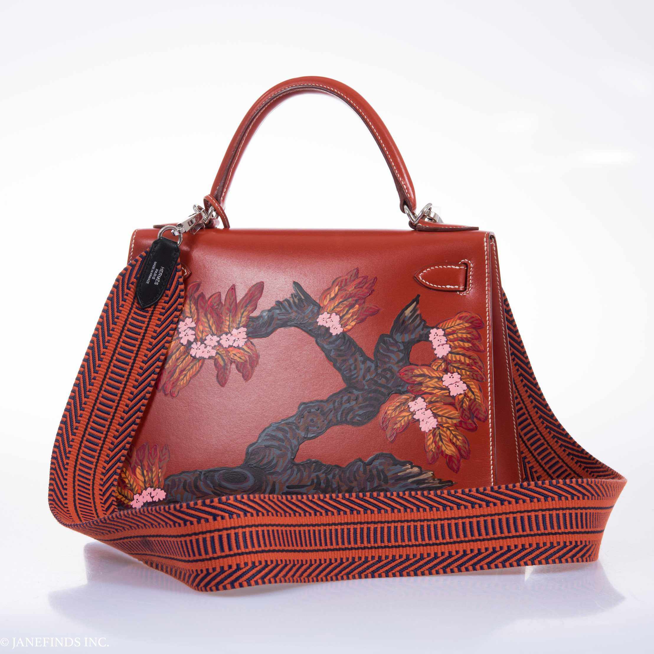 Hermès Kelly 28 Brick Box "The Falcon" Palladium Hardware * JaneFinds Custom Shop