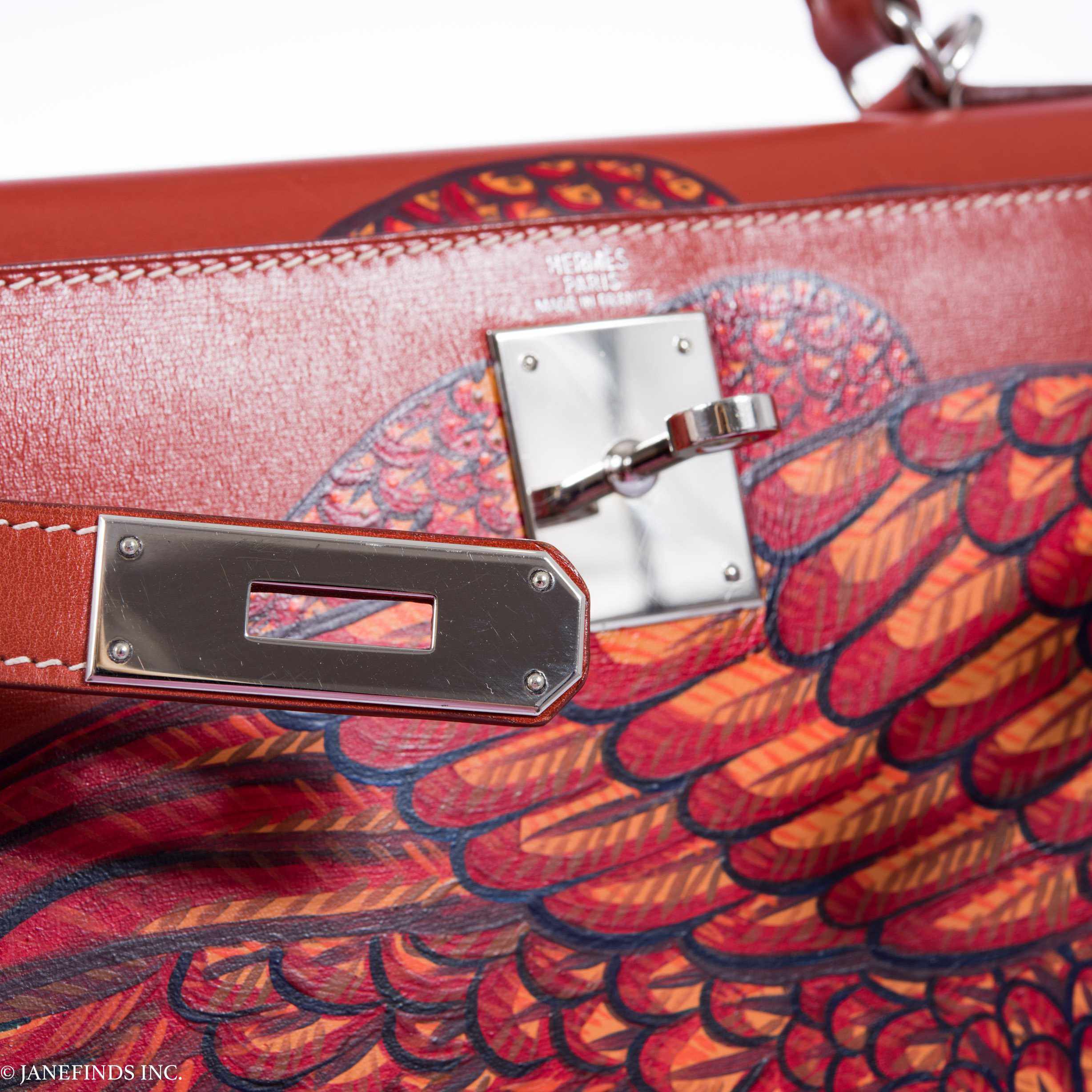 Hermès Kelly 28 Brick Box "The Falcon" Palladium Hardware * JaneFinds Custom Shop