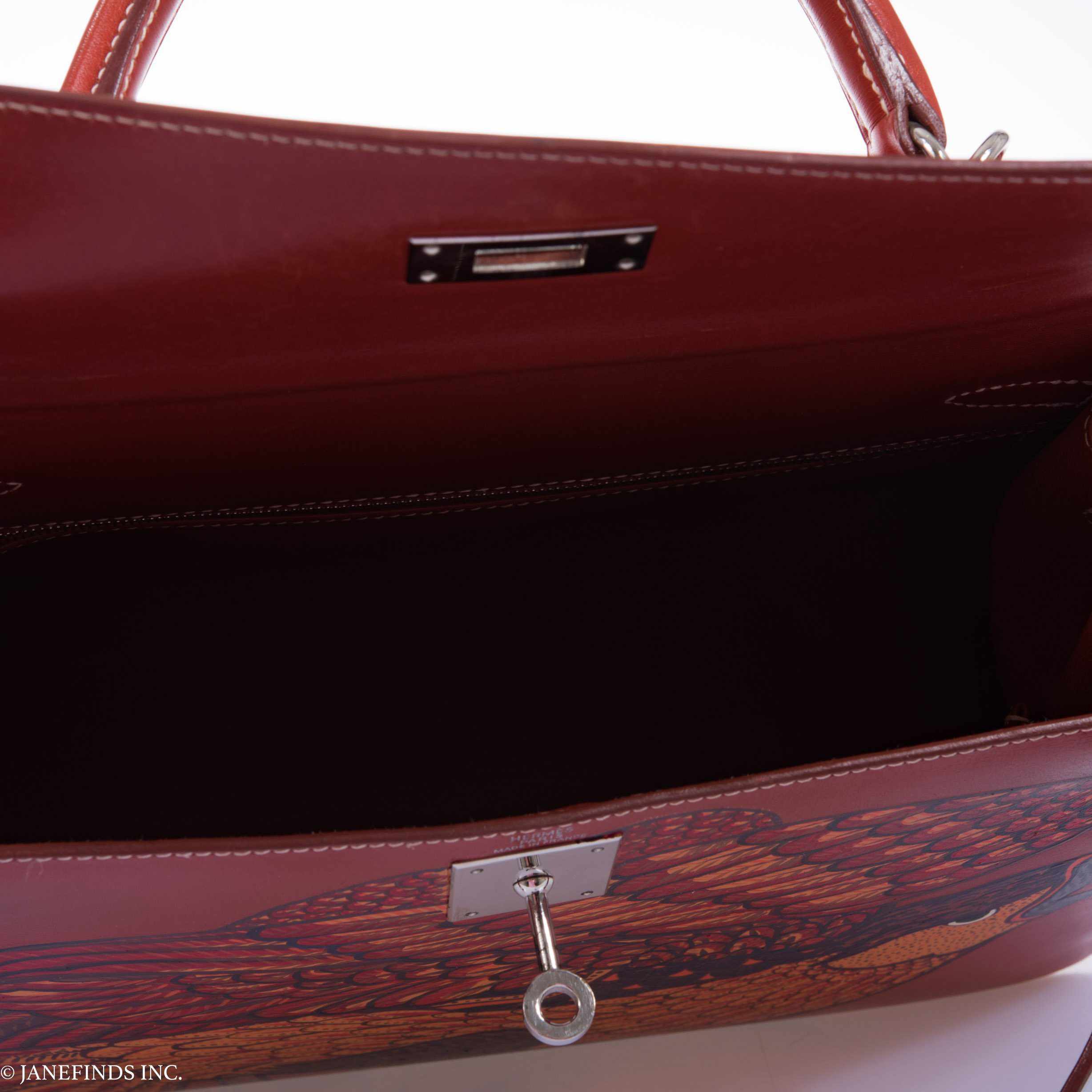 Hermès Kelly 28 Brick Box "The Falcon" Palladium Hardware * JaneFinds Custom Shop