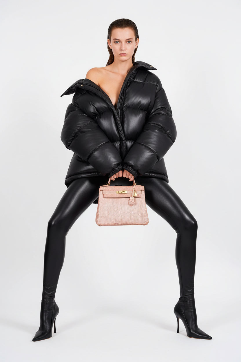 Hermès Kelly 28 Dalmatian Pink Buffalo Gold Hardware