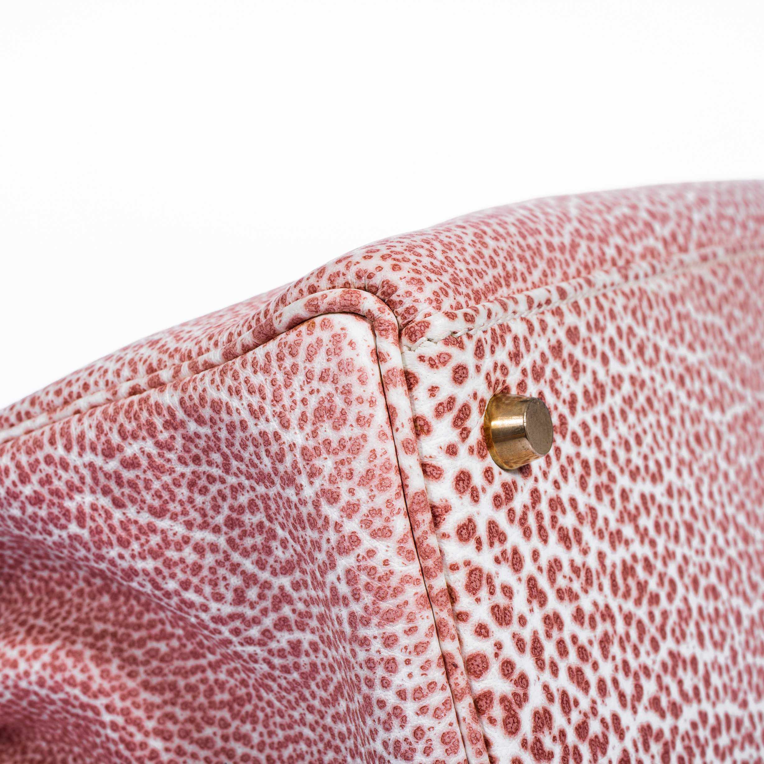 Hermès Kelly 28 Dalmatian Pink Buffalo Gold Hardware