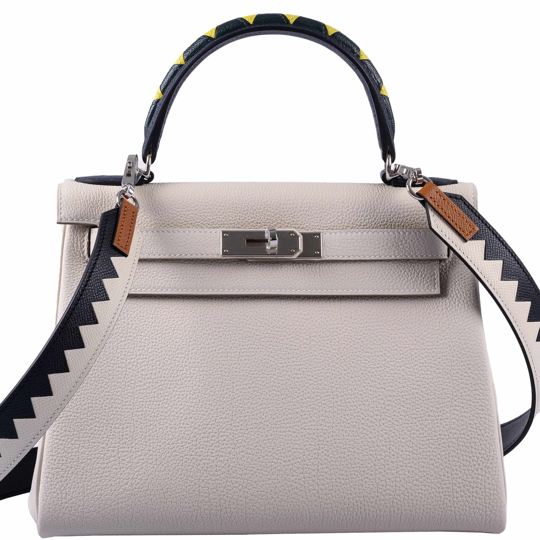Hermes Kelly 28 HSS Retourne Au Gallop Beton Multicolor Togo