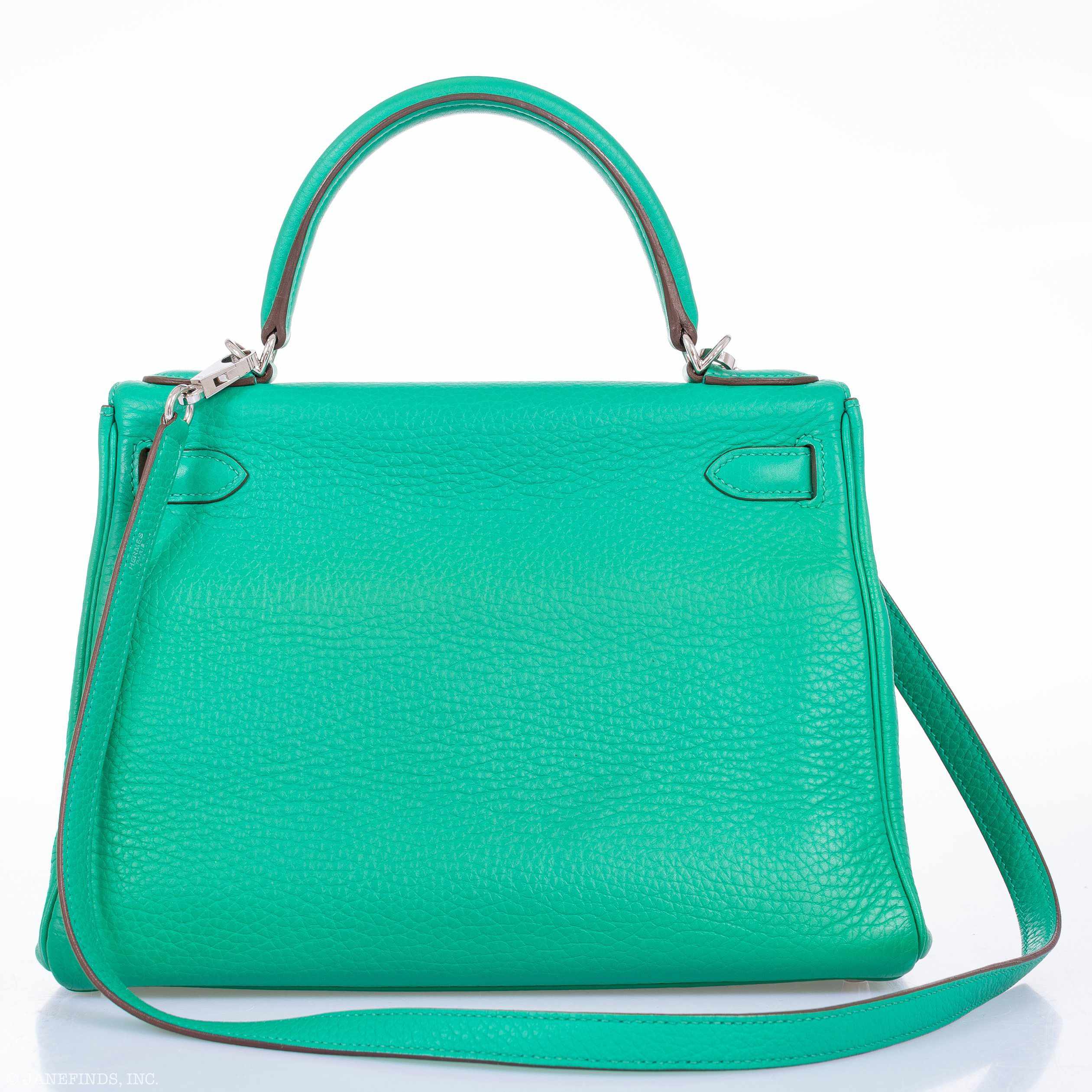 Hermès Kelly 28 Menthe Togo Palladium Hardware