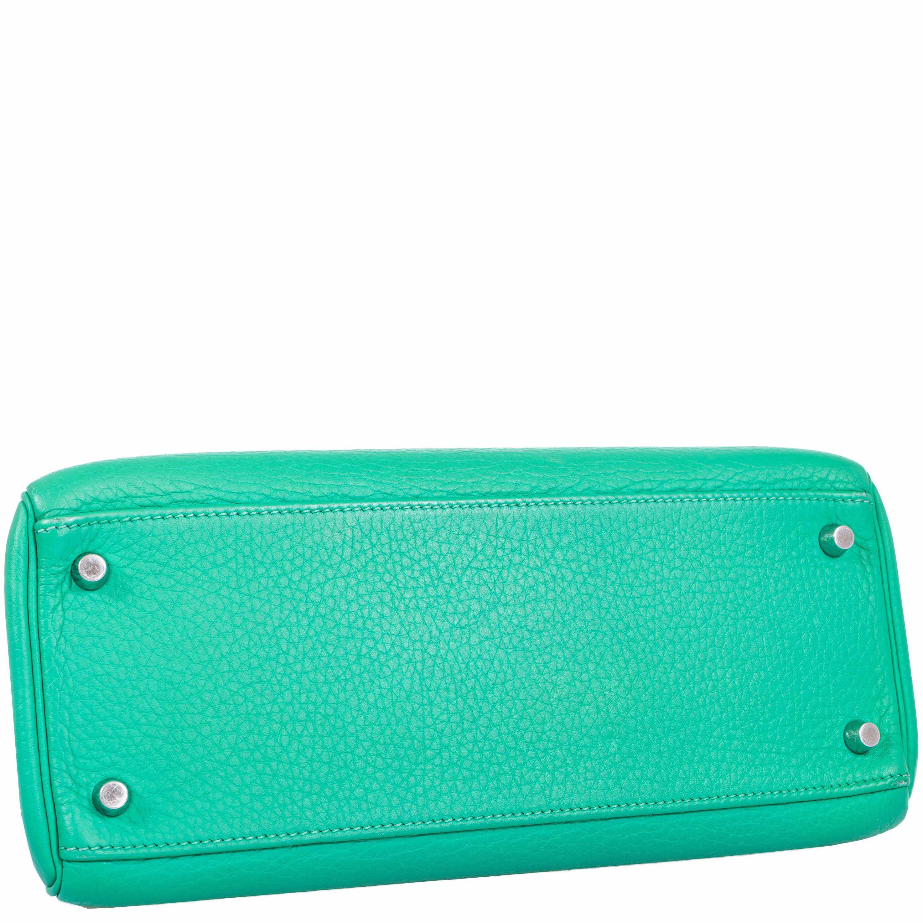Hermès Kelly 28 Menthe Togo Palladium Hardware