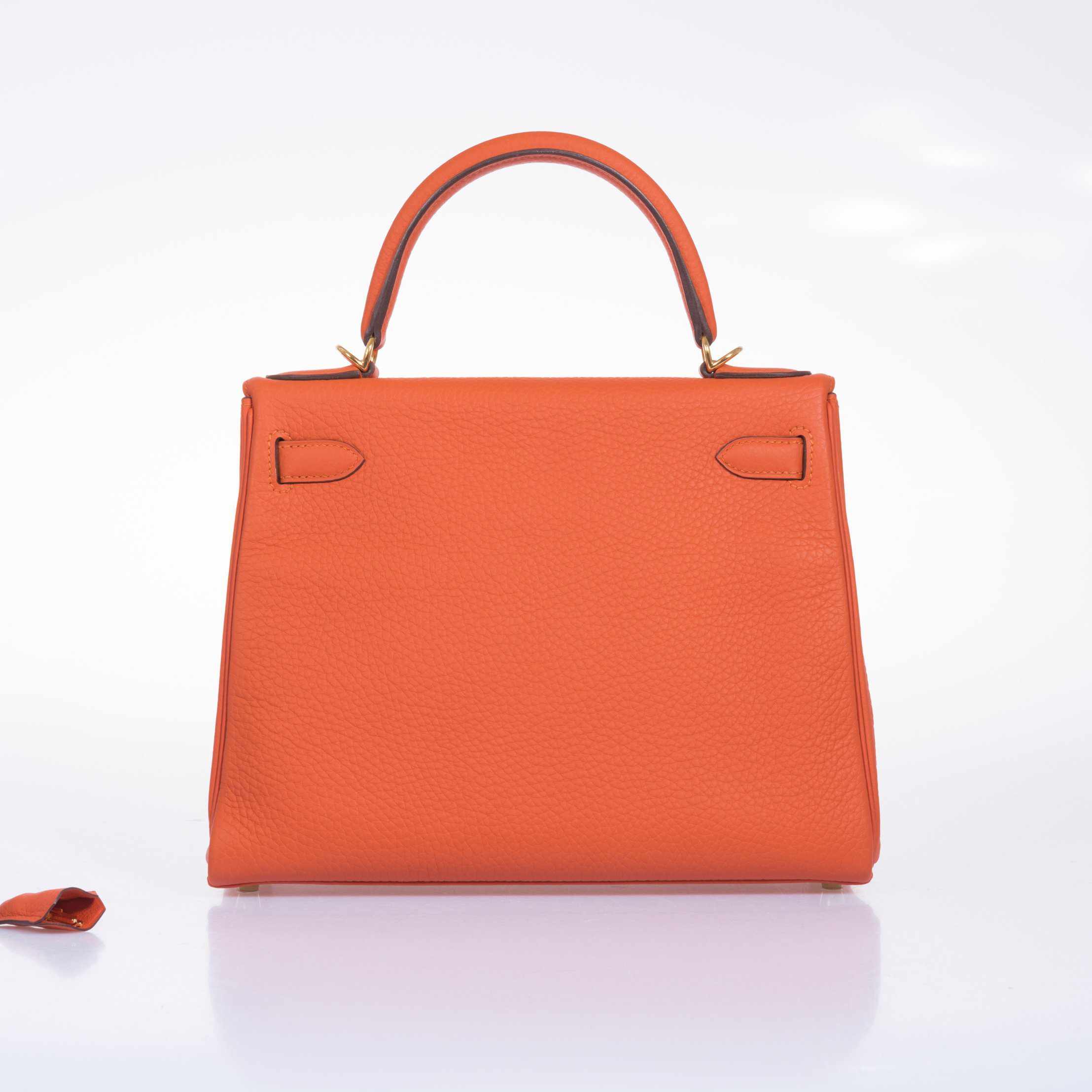Hermès Kelly 28 Orange Togo Gold Hardware