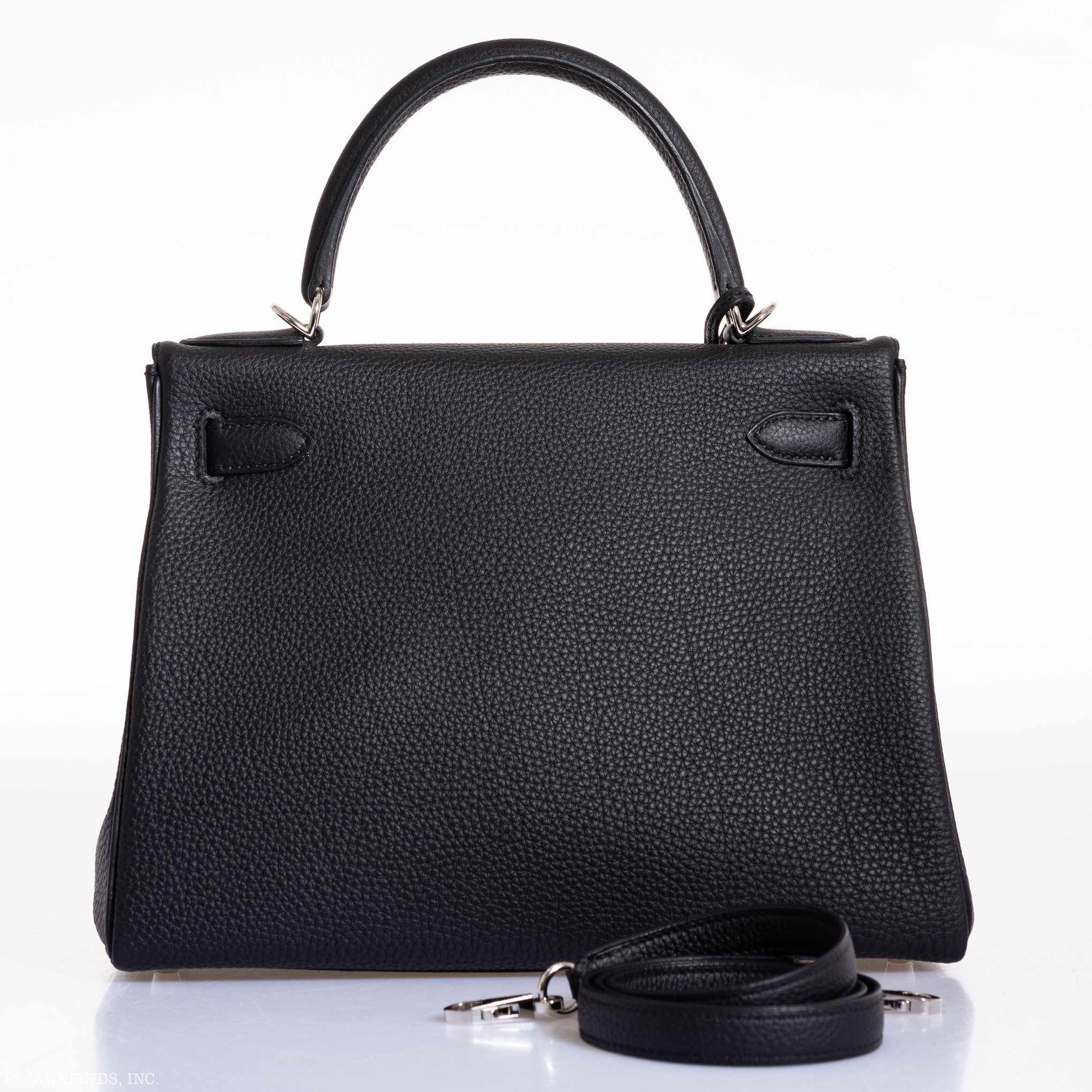 Hermès Kelly 28 Retourne Black Togo Palladium Hardware