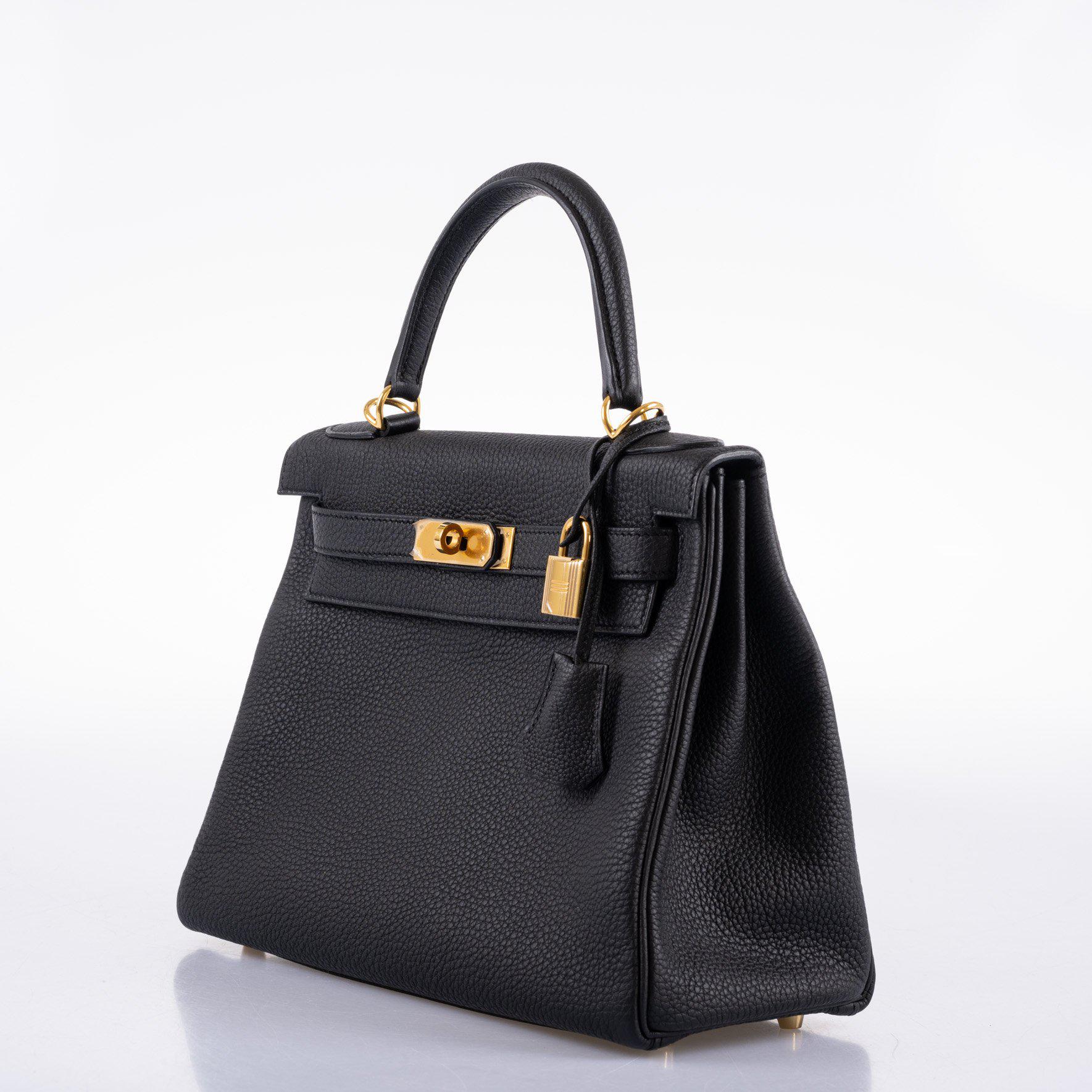 Hermès Kelly 28 Retourne Black Togo with Gold Hardware